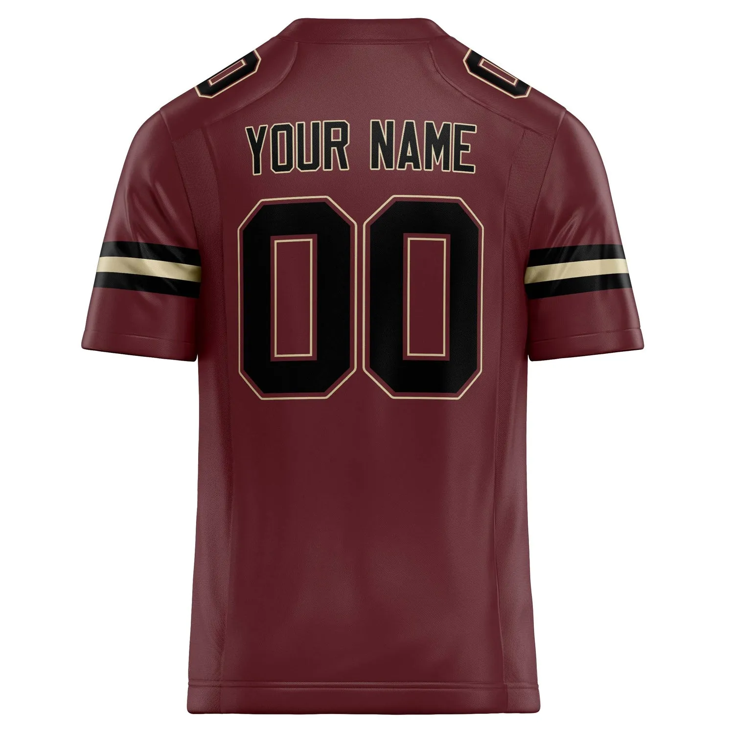 Custom Burgundy Black Solid Colour Football Jersey sold by Tailorly product image thumbnail 4
