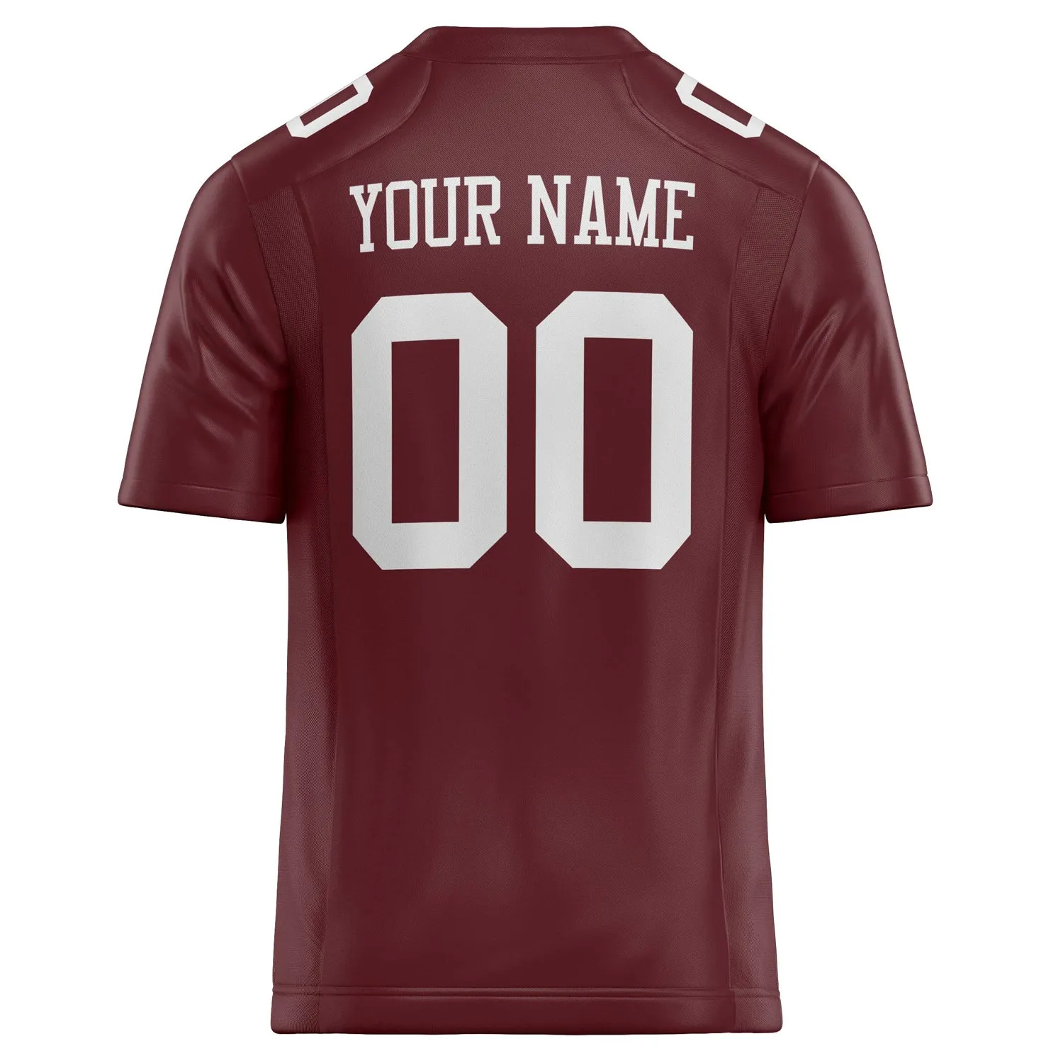 Custom Burgundy White Solid Colour Football Jersey sold by Tailorly product image thumbnail 4
