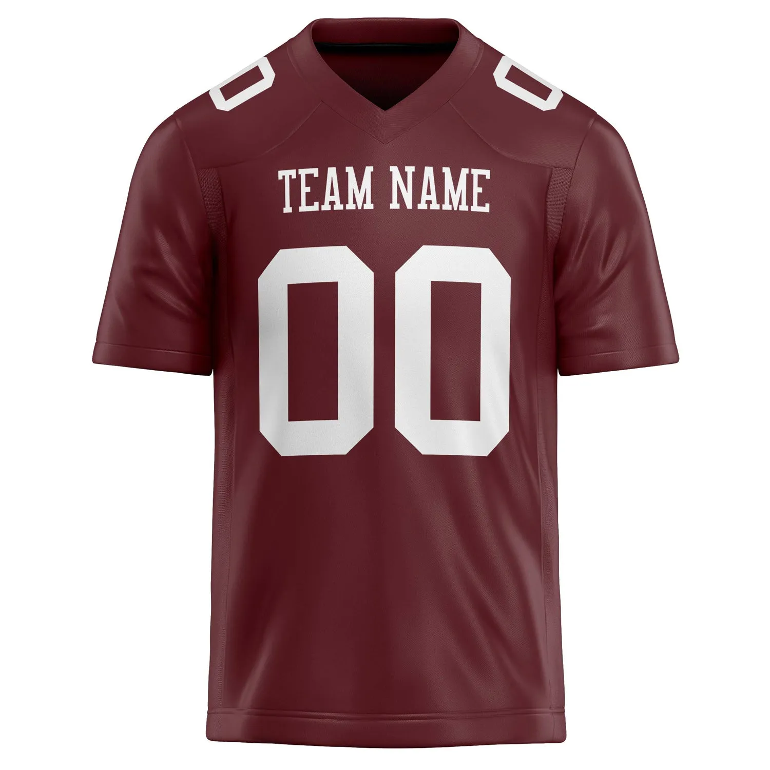 Custom Burgundy White Solid Colour Football Jersey sold by Tailorly product image thumbnail 2