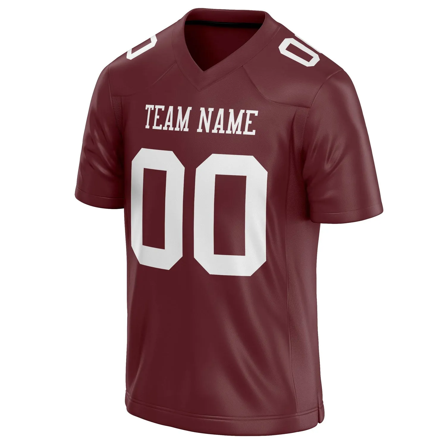 Custom Burgundy White Solid Colour Football Jersey sold by Tailorly product image thumbnail 3