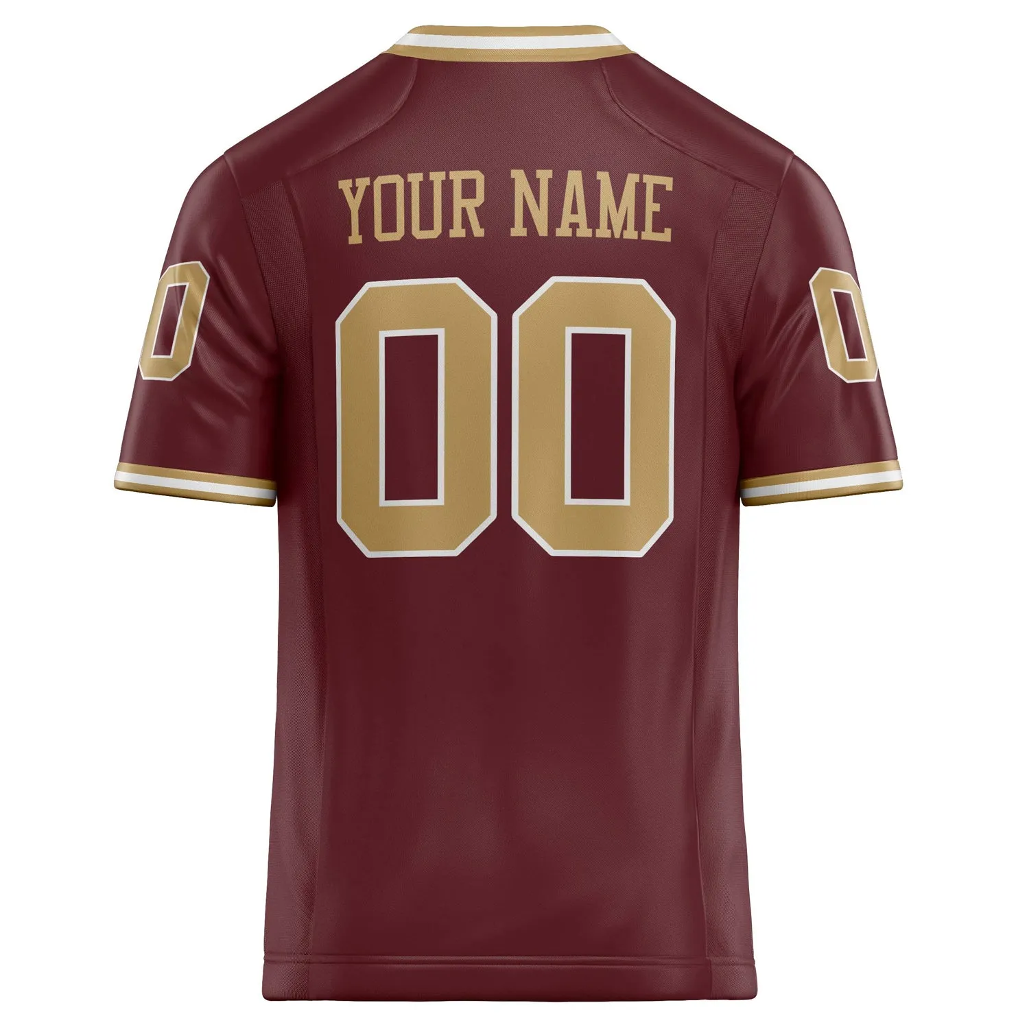 Custom Burgundy old gold Solid Colour Football Jersey sold by Tailorly product image thumbnail 4