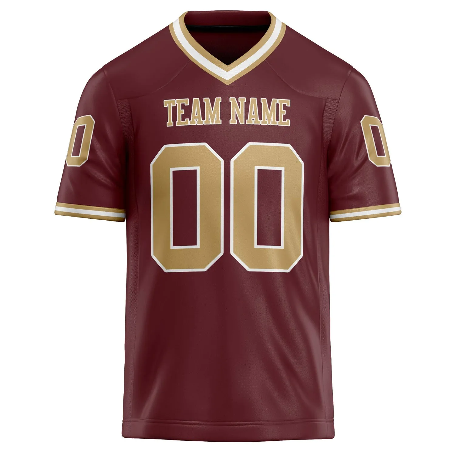 Custom Burgundy old gold Solid Colour Football Jersey sold by Tailorly product image thumbnail 2