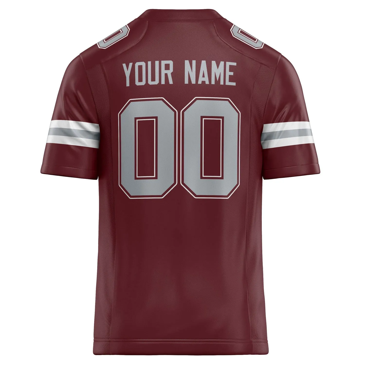 Custom Burgundy gray Solid Colour Football Jersey sold by Tailorly product image thumbnail 4