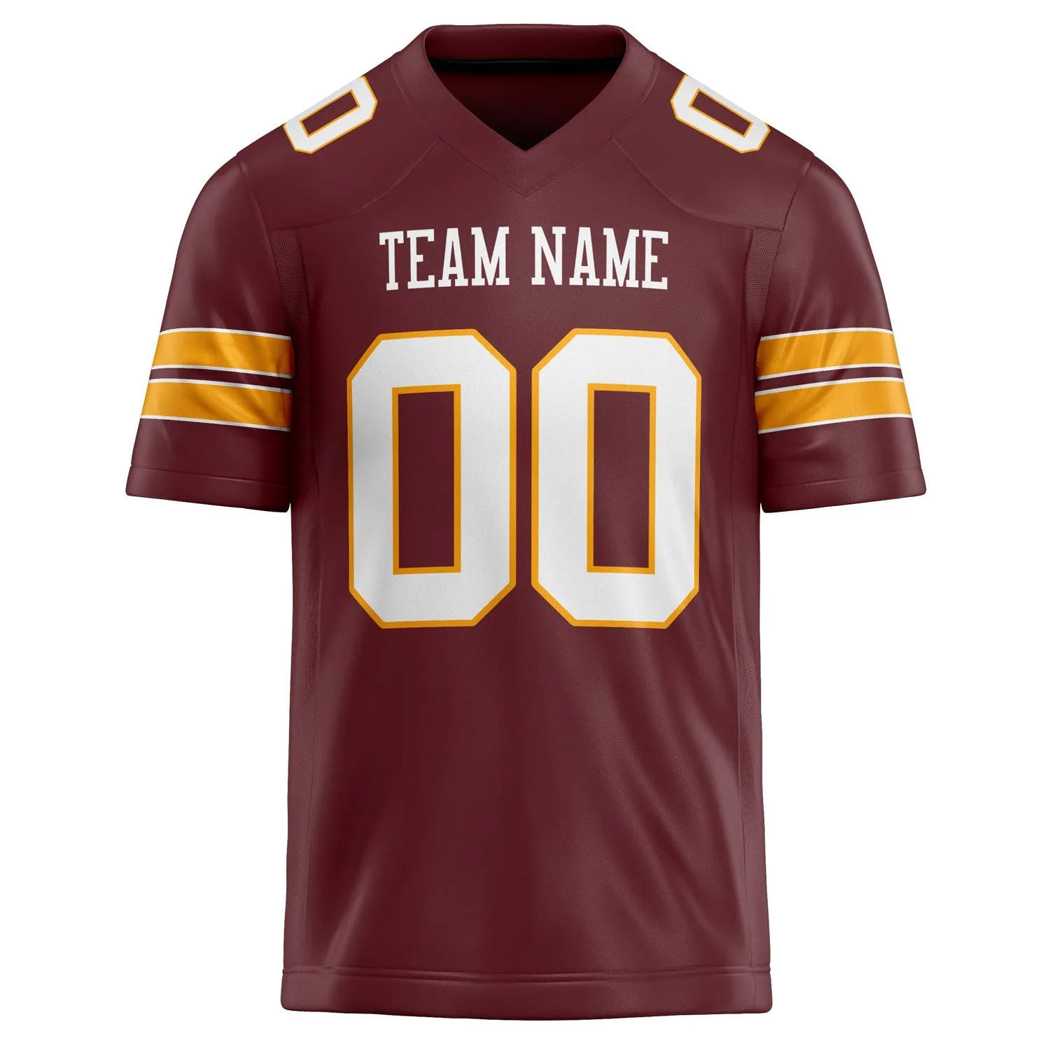 Custom Burgundy White Solid Colour Football Jersey sold by Tailorly product image thumbnail 2