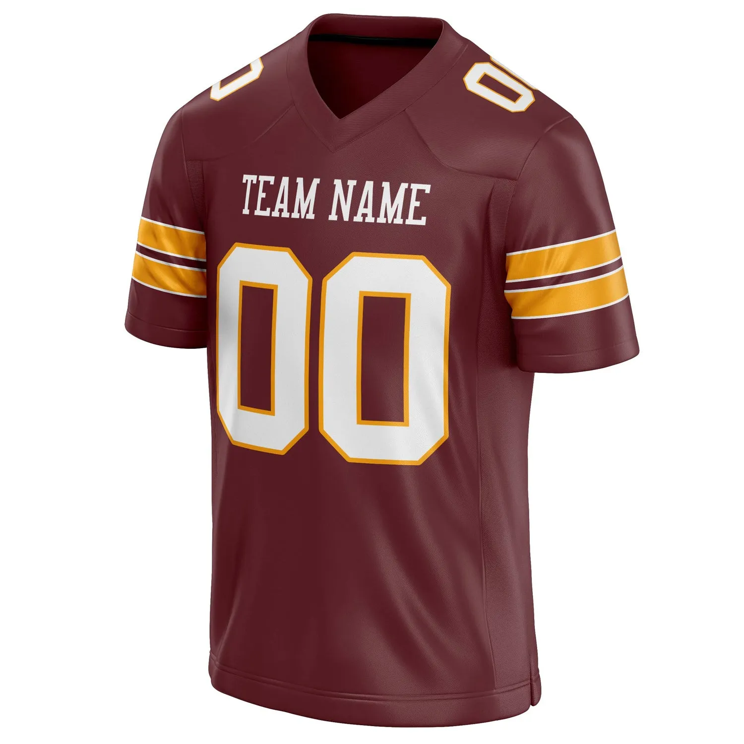 Custom Burgundy White Solid Colour Football Jersey sold by Tailorly product image thumbnail 3