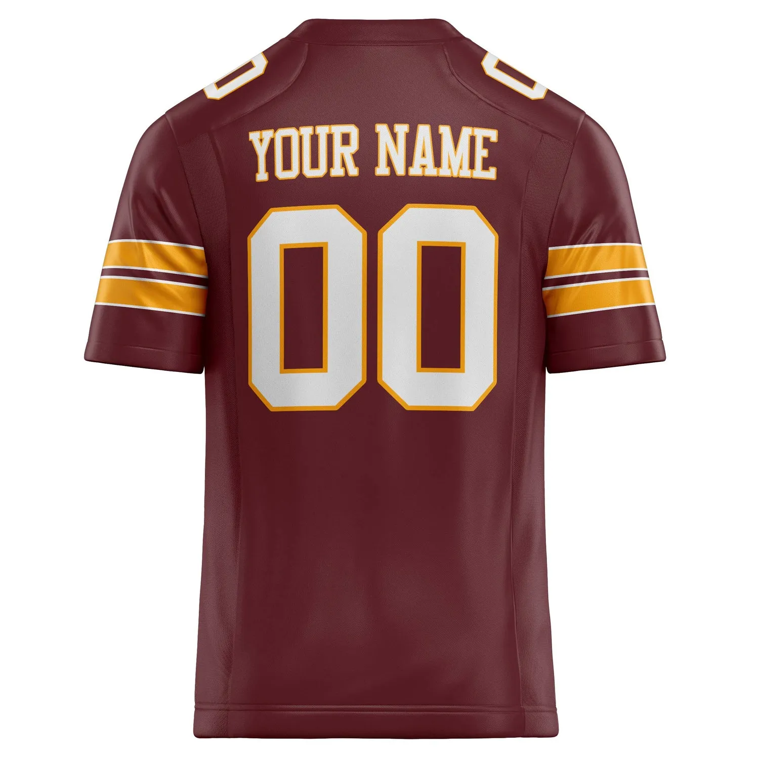 Custom Burgundy White Solid Colour Football Jersey sold by Tailorly product image thumbnail 4