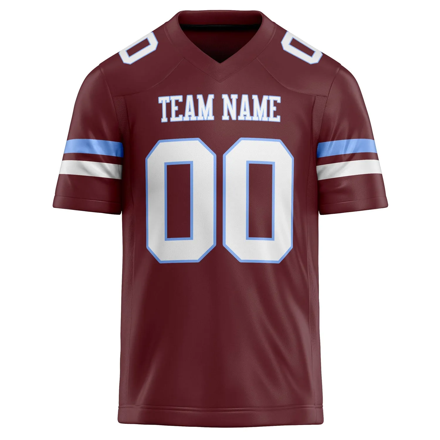 Custom Burgundy cream Solid Colour Football Jersey sold by Tailorly product image thumbnail 2