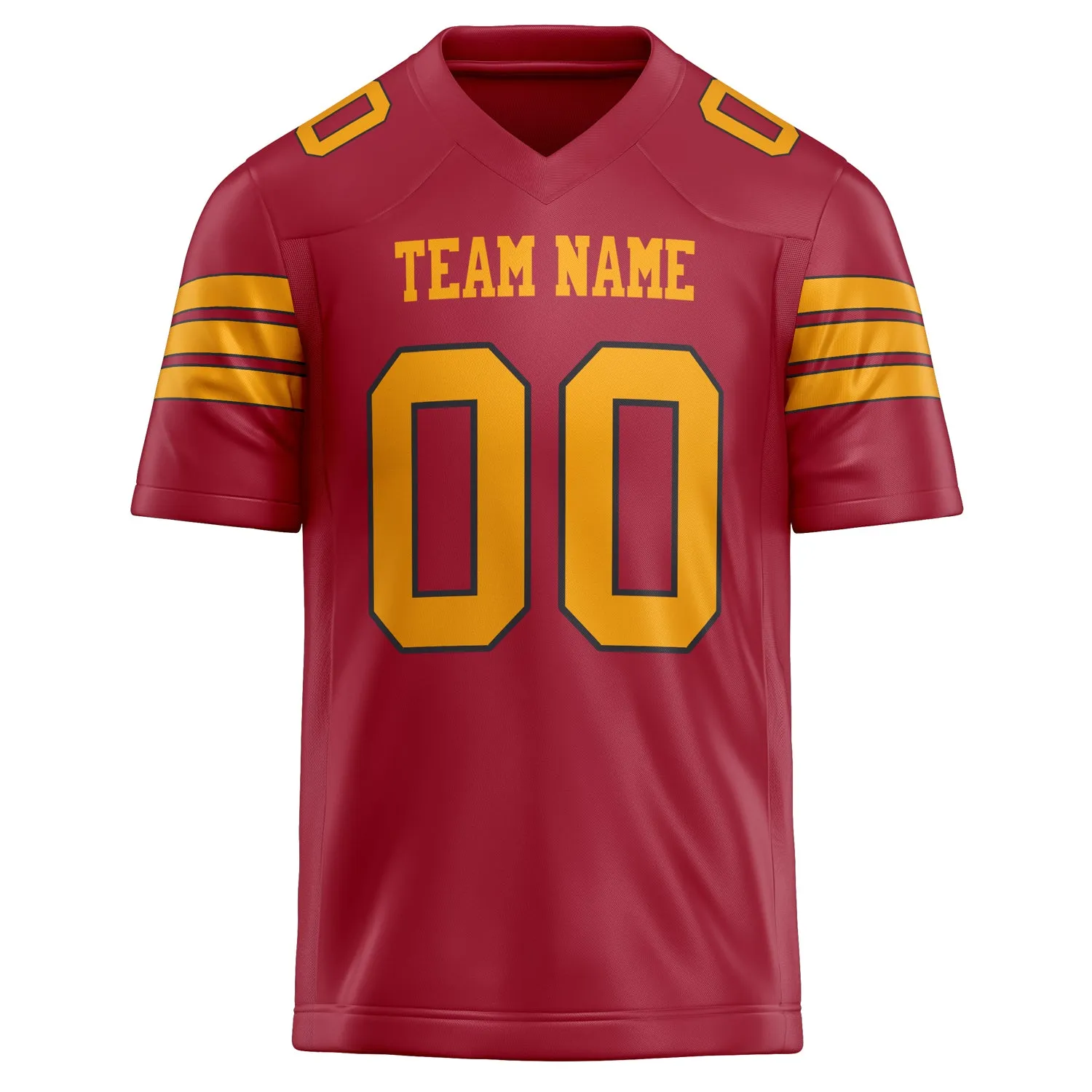 Custom Cardinal gold Solid Colour Football Jersey sold by Tailorly product image thumbnail 2