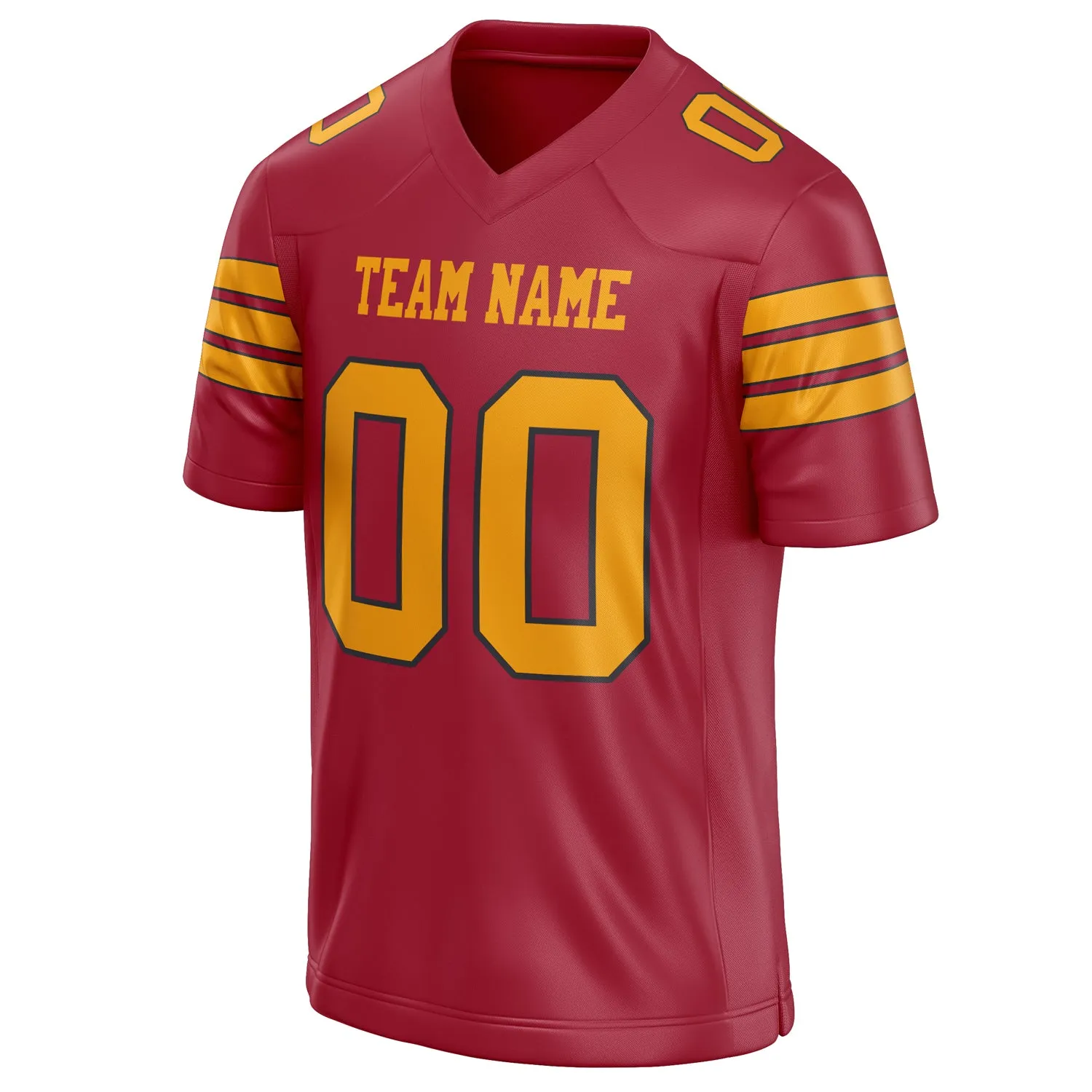 Custom Cardinal gold Solid Colour Football Jersey sold by Tailorly product image thumbnail 3