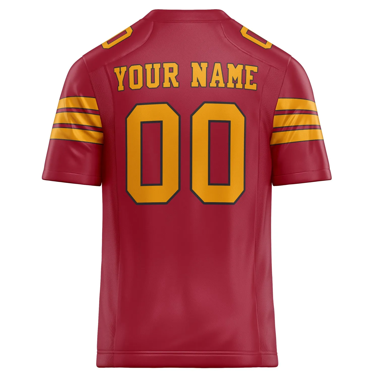 Custom Cardinal gold Solid Colour Football Jersey sold by Tailorly product image thumbnail 4