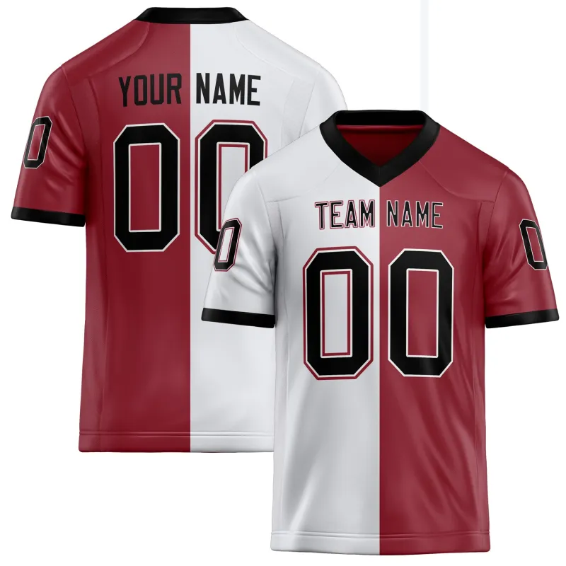 Custom Cardinal White Solid Colour Football Jersey sold by Tailorly