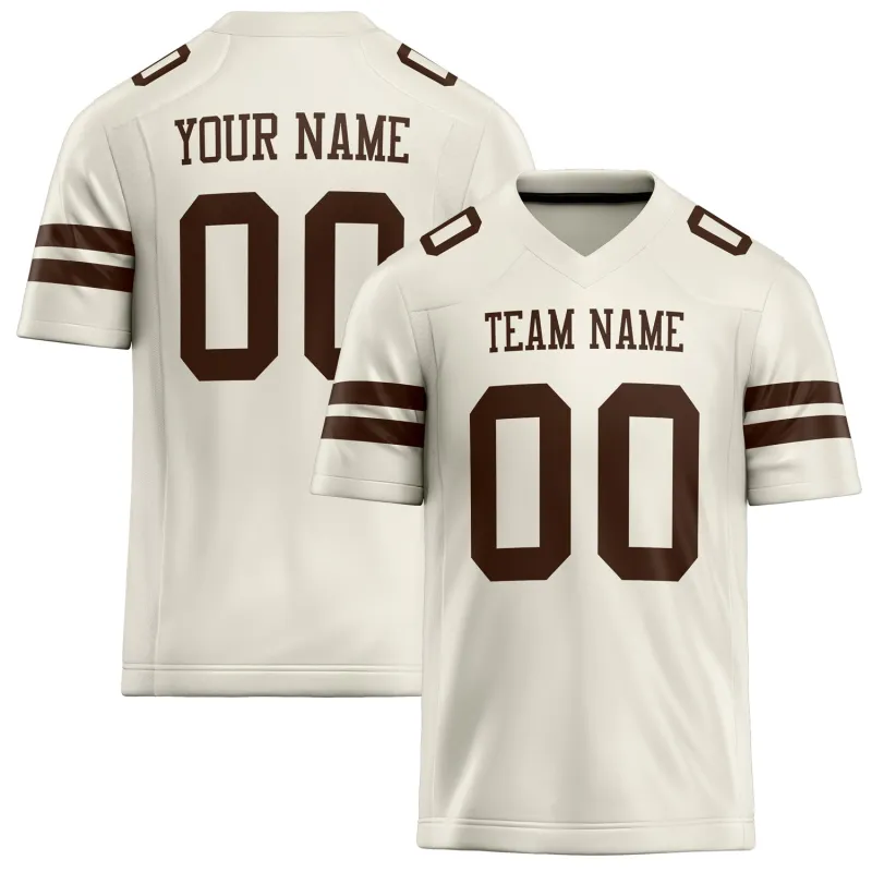 Custom Cream brown Solid Colour Football Jersey sold by Tailorly