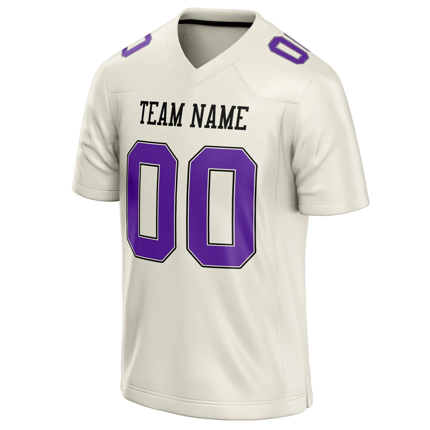 Custom Cream Purple Solid Colour Football Jersey sold by Tailorly product image thumbnail 3