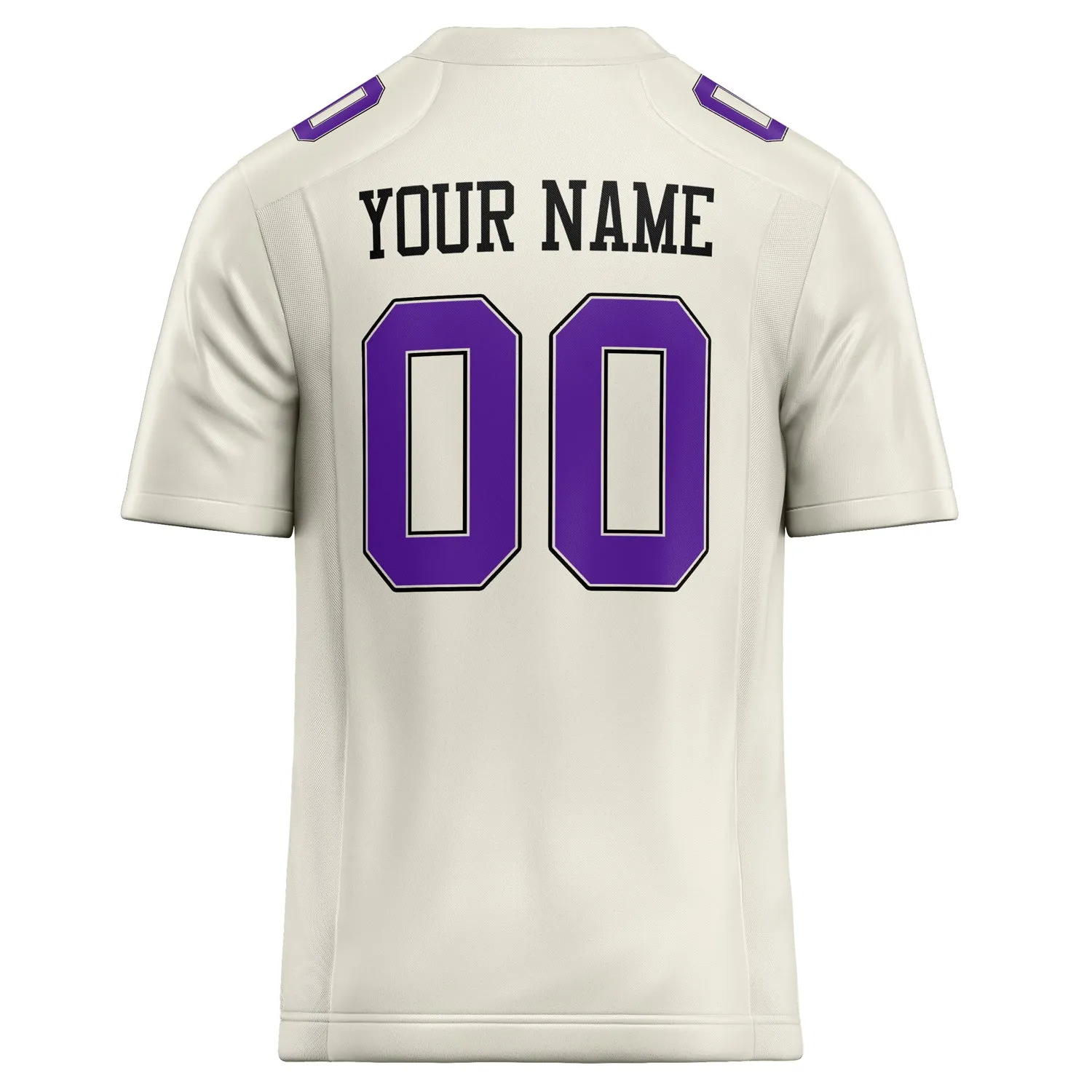 Custom Cream Purple Solid Colour Football Jersey sold by Tailorly product image thumbnail 4