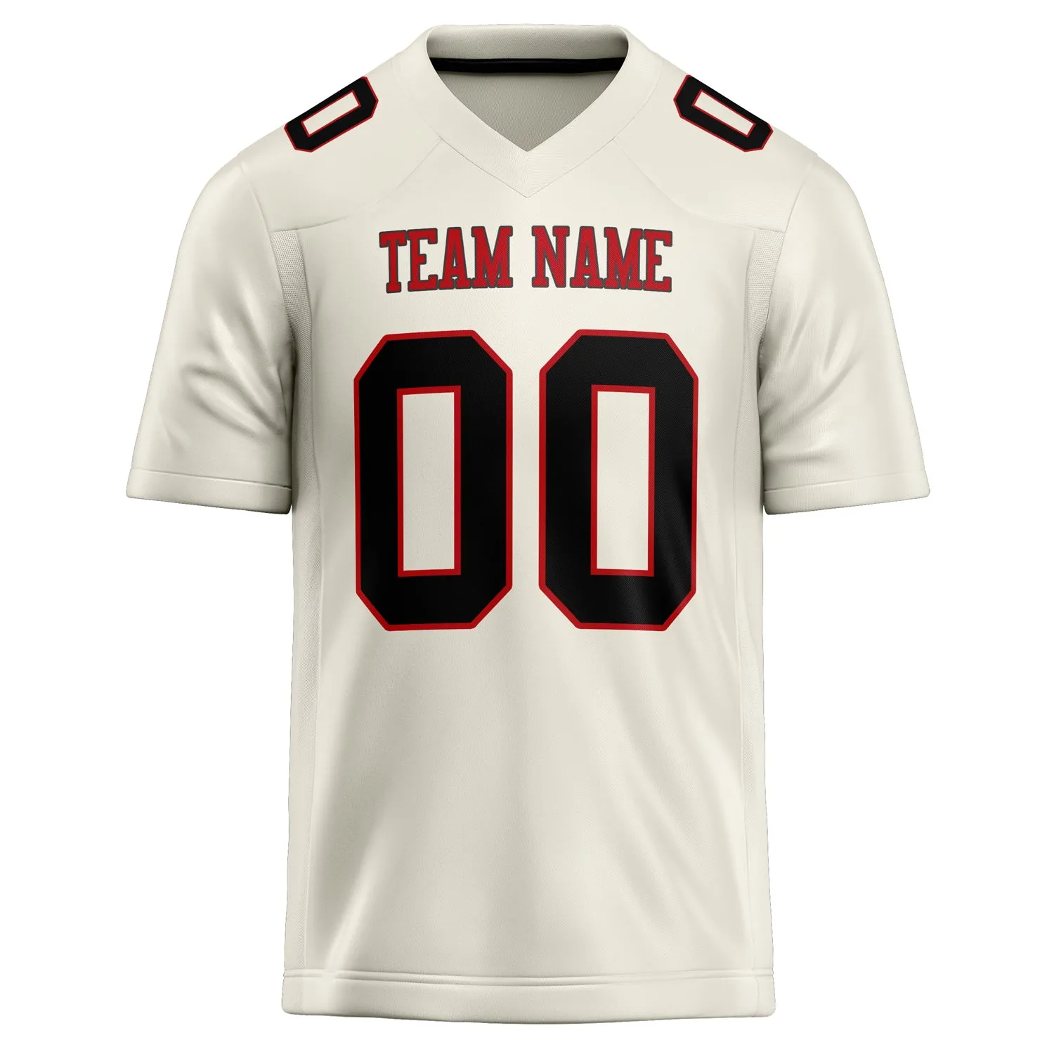 Custom Cream Black Solid Colour Football Jersey sold by Tailorly product image thumbnail 2