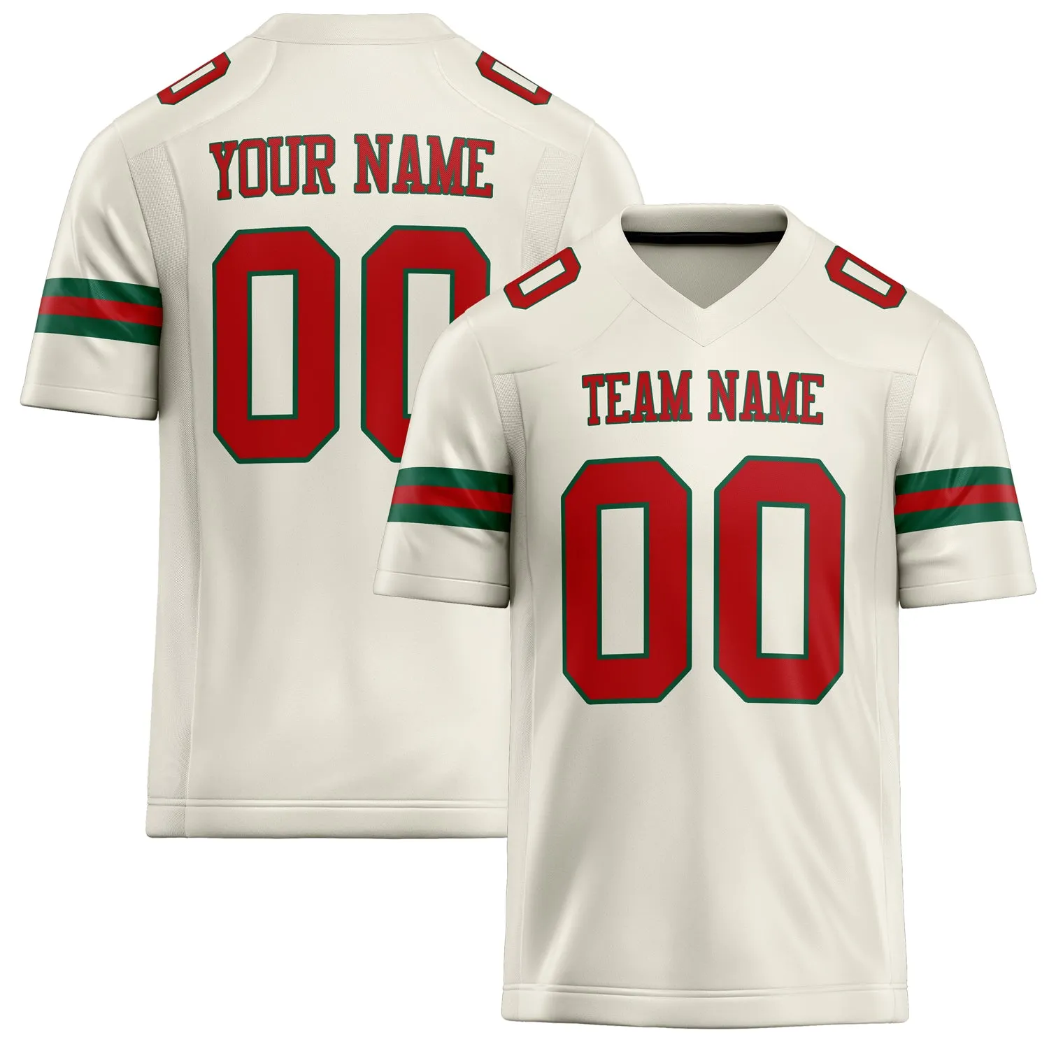 Custom Cream red Solid Colour Football Jersey sold by Tailorly