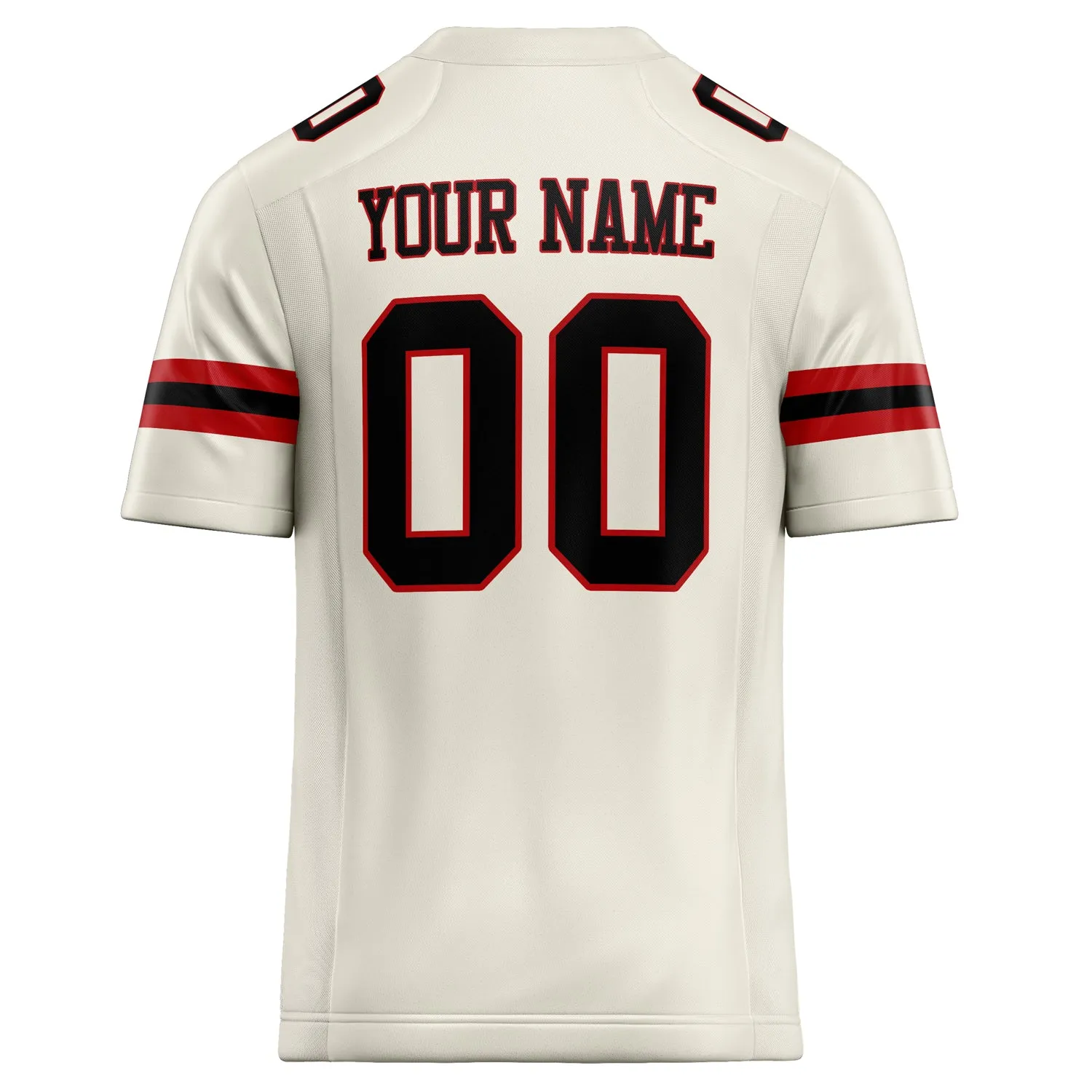 Custom Cream Black Solid Colour Football Jersey sold by Tailorly product image thumbnail 4