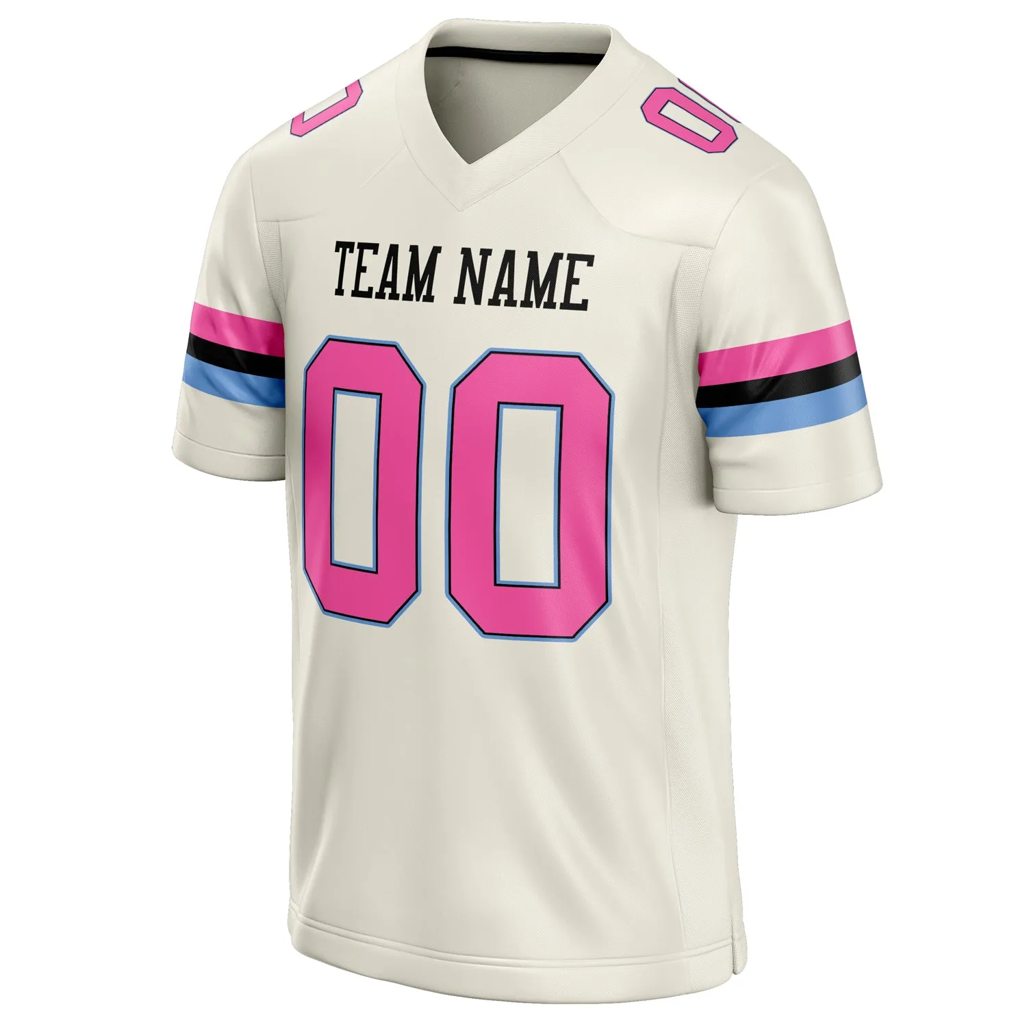 Custom Cream pink Solid Colour Football Jersey sold by Tailorly product image thumbnail 3