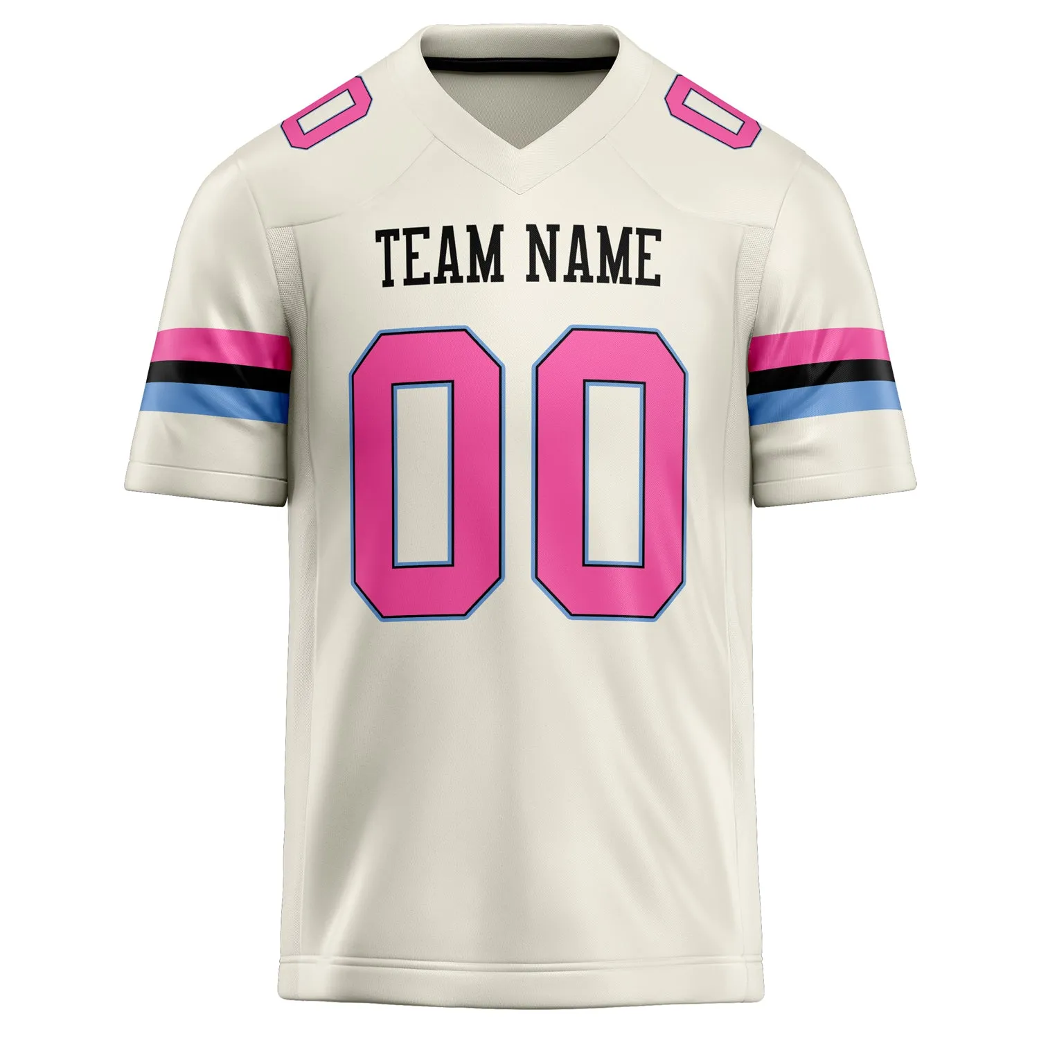Custom Cream pink Solid Colour Football Jersey sold by Tailorly product image thumbnail 2