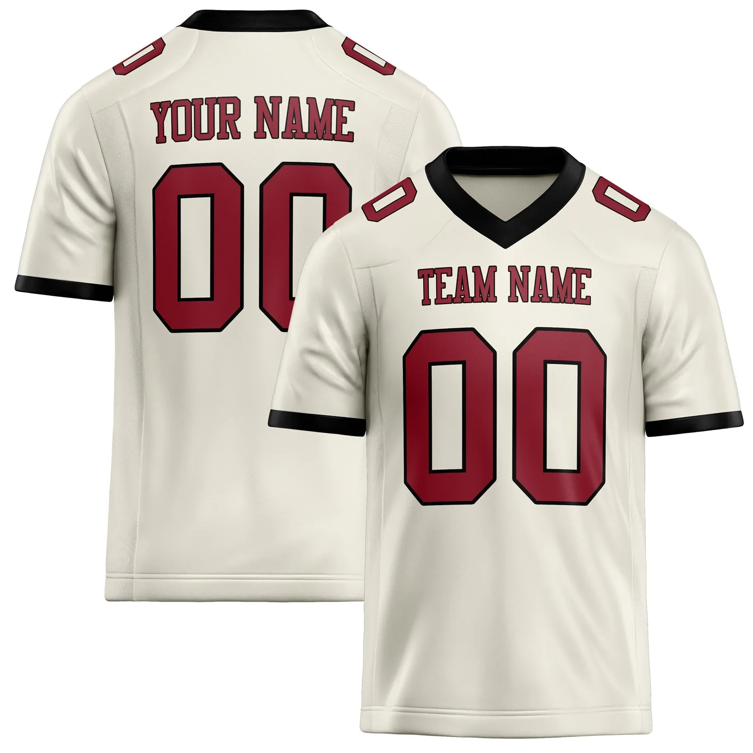 Custom Cream maroon Solid Colour Football Jersey sold by Tailorly