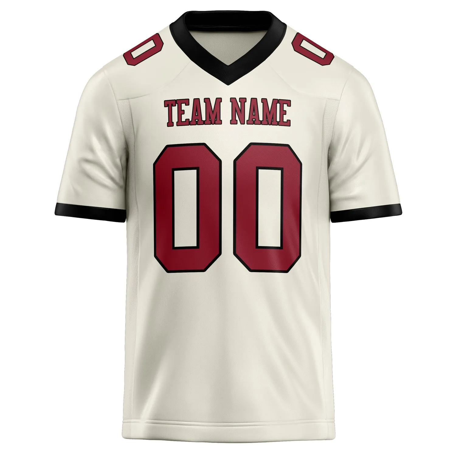 Custom Cream maroon Solid Colour Football Jersey sold by Tailorly product image thumbnail 2