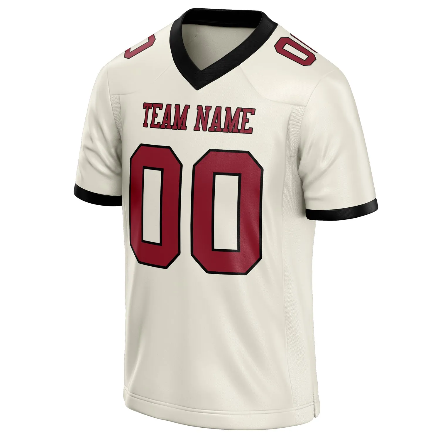 Custom Cream maroon Solid Colour Football Jersey sold by Tailorly product image thumbnail 3