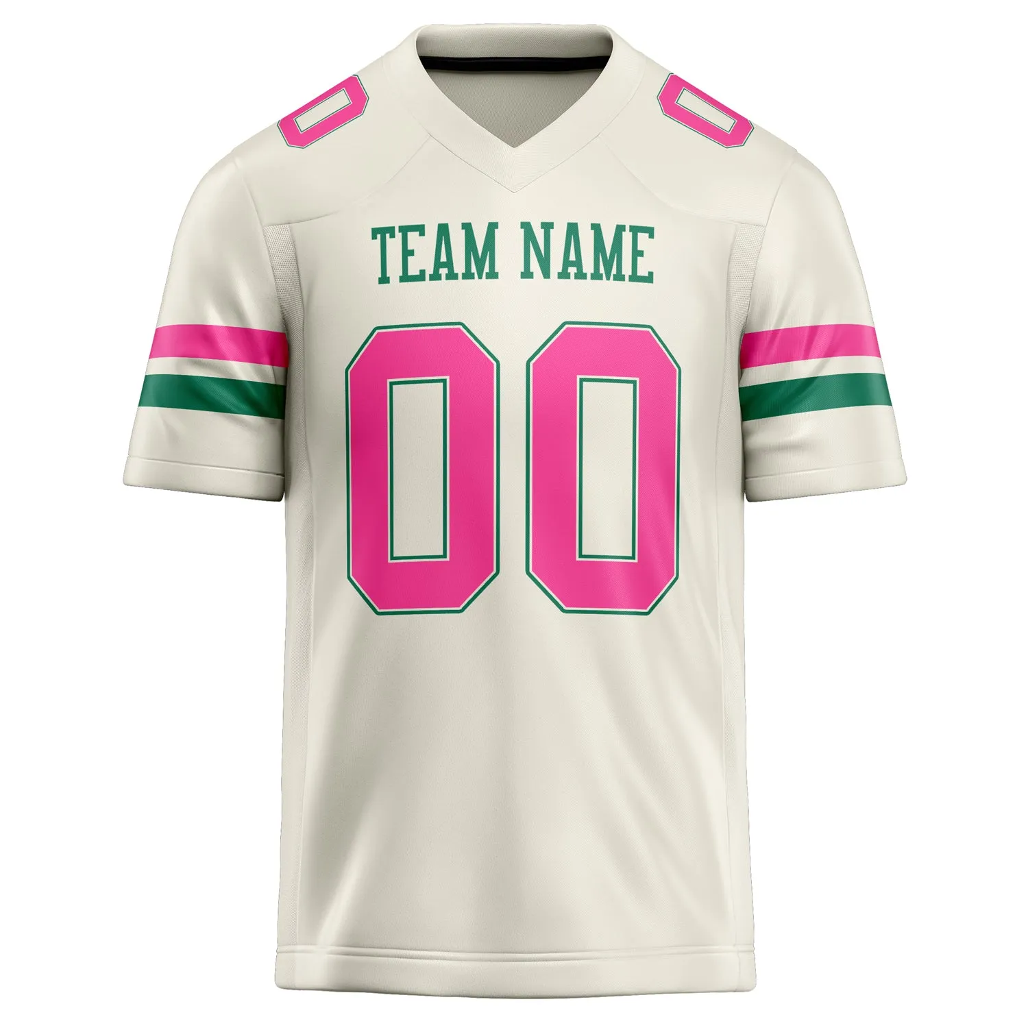 Custom Cream pink Solid Colour Football Jersey sold by Tailorly product image thumbnail 2