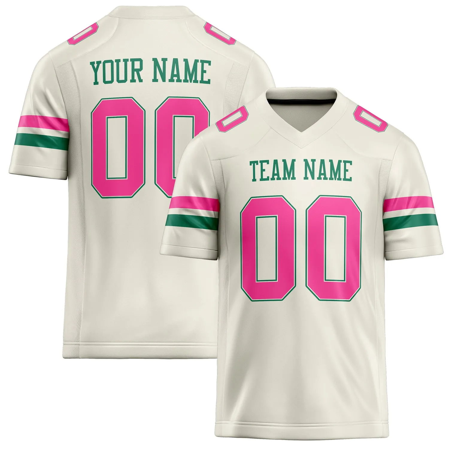Custom Cream pink Solid Colour Football Jersey sold by Tailorly