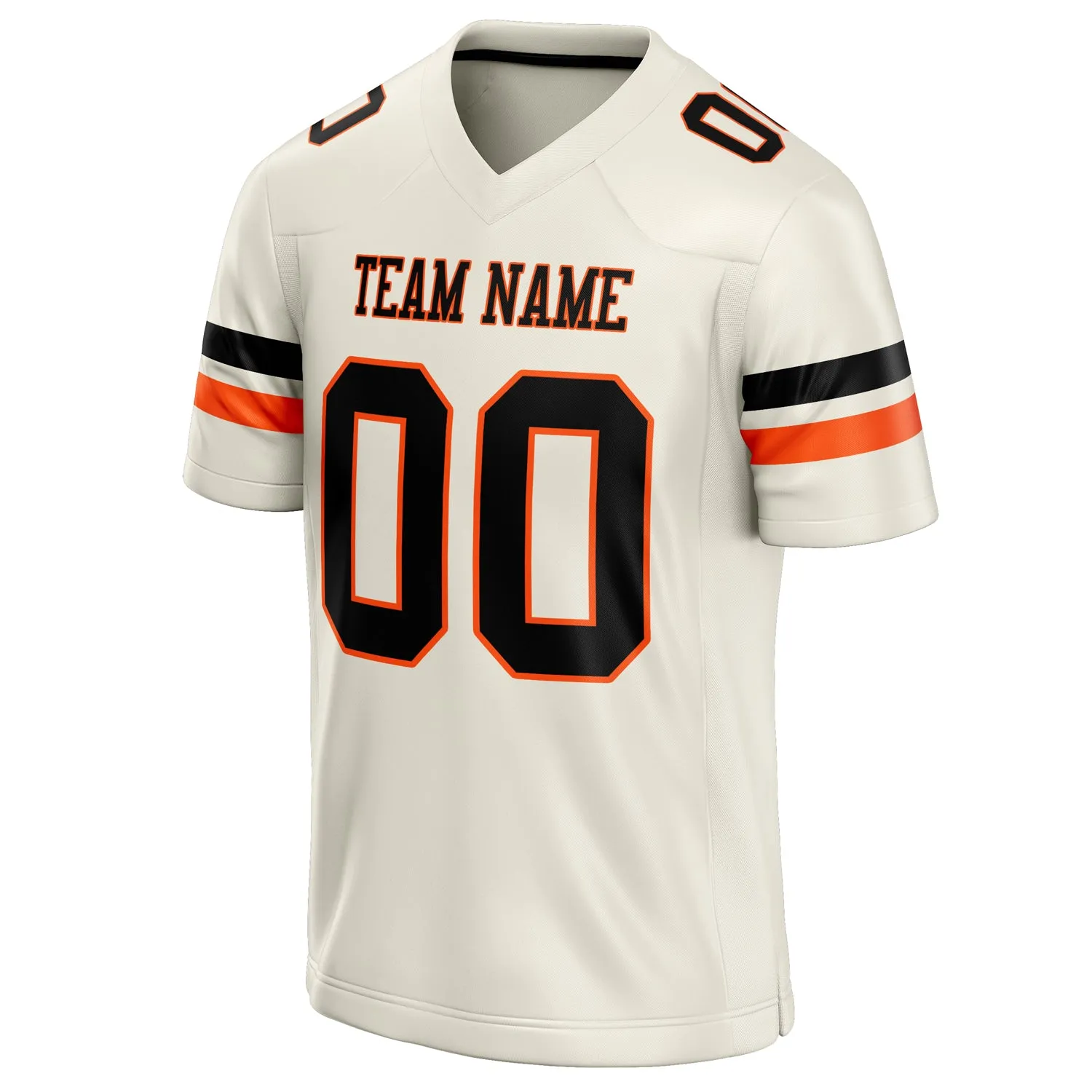 Custom Cream Black Solid Colour Football Jersey sold by Tailorly product image thumbnail 3