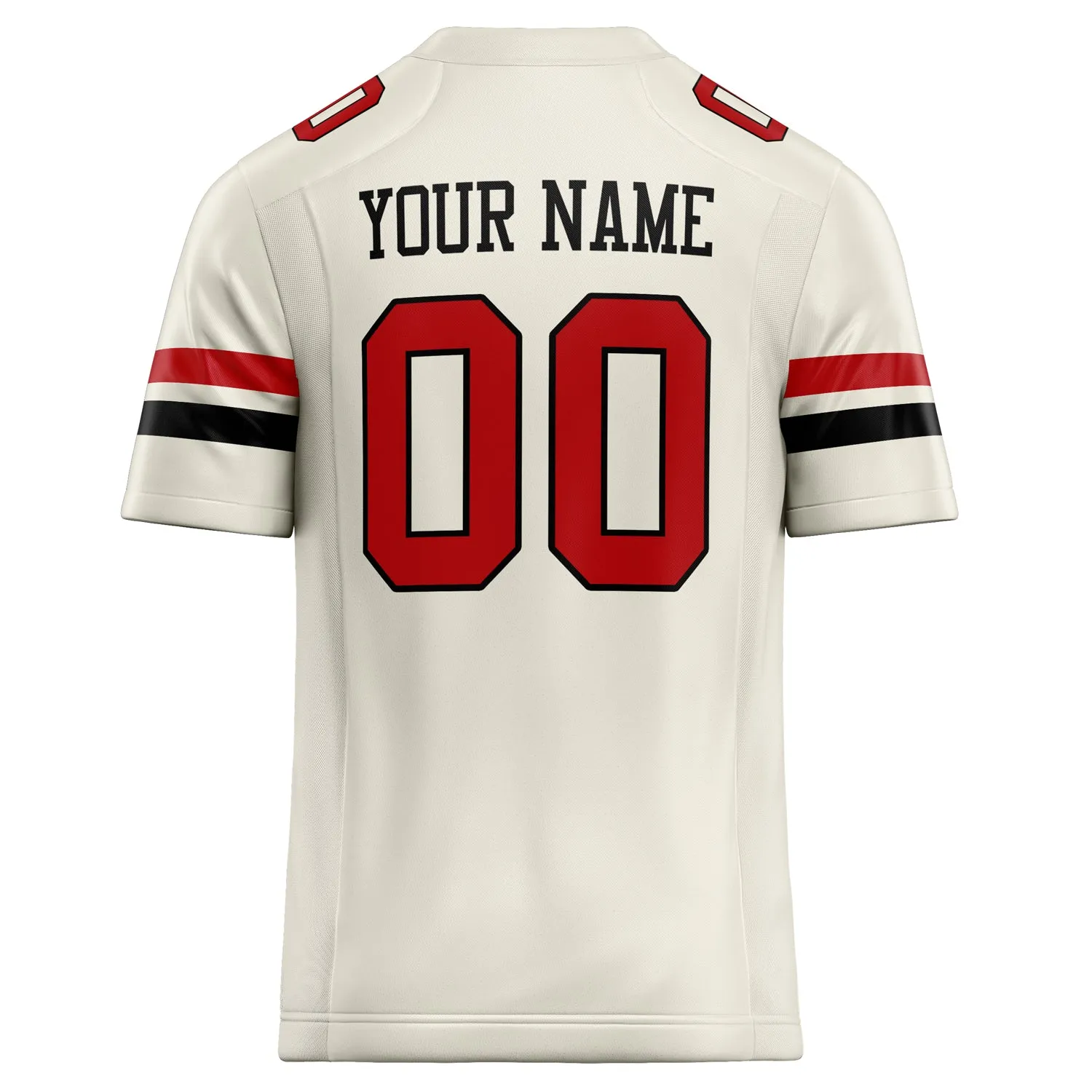 Custom Cream red Solid Colour Football Jersey sold by Tailorly product image thumbnail 4