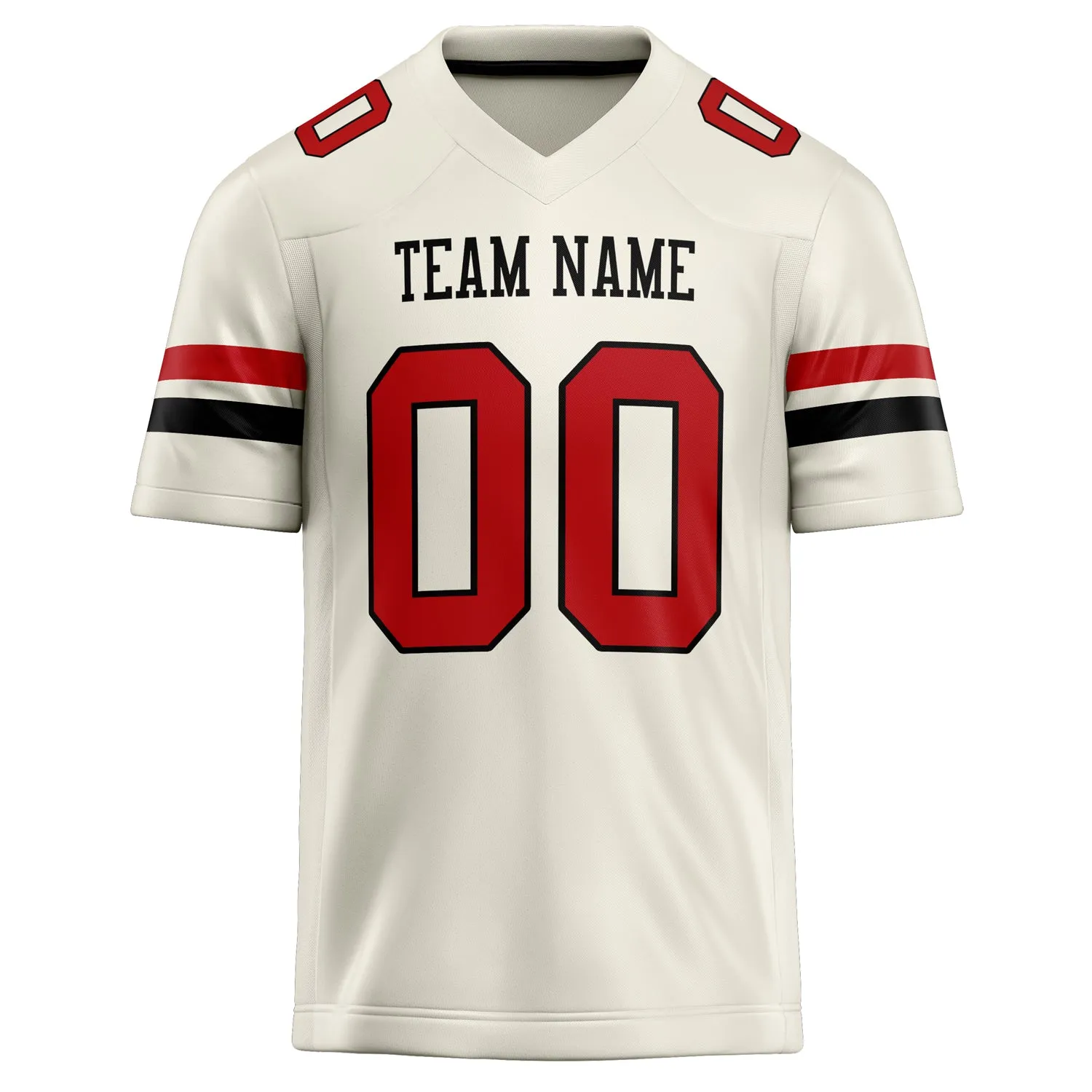 Custom Cream red Solid Colour Football Jersey sold by Tailorly product image thumbnail 2
