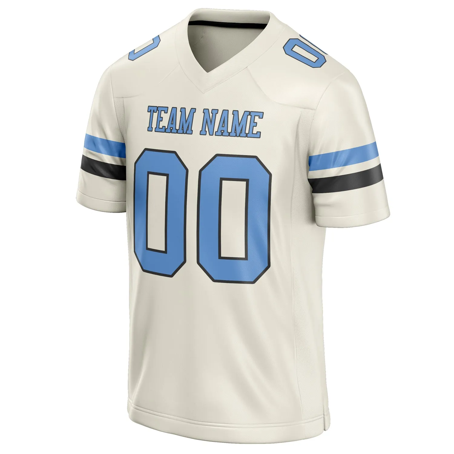 Custom Cream light blue Solid Colour Football Jersey sold by Tailorly product image thumbnail 3