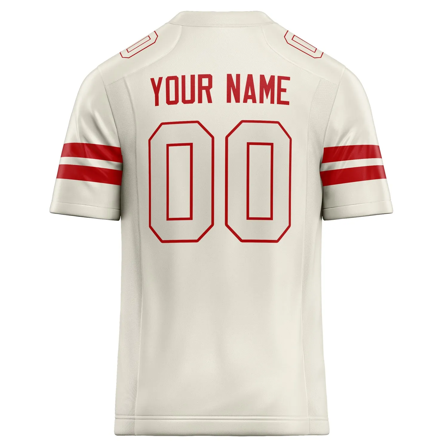 Custom Cream red Solid Colour Football Jersey sold by Tailorly product image thumbnail 4