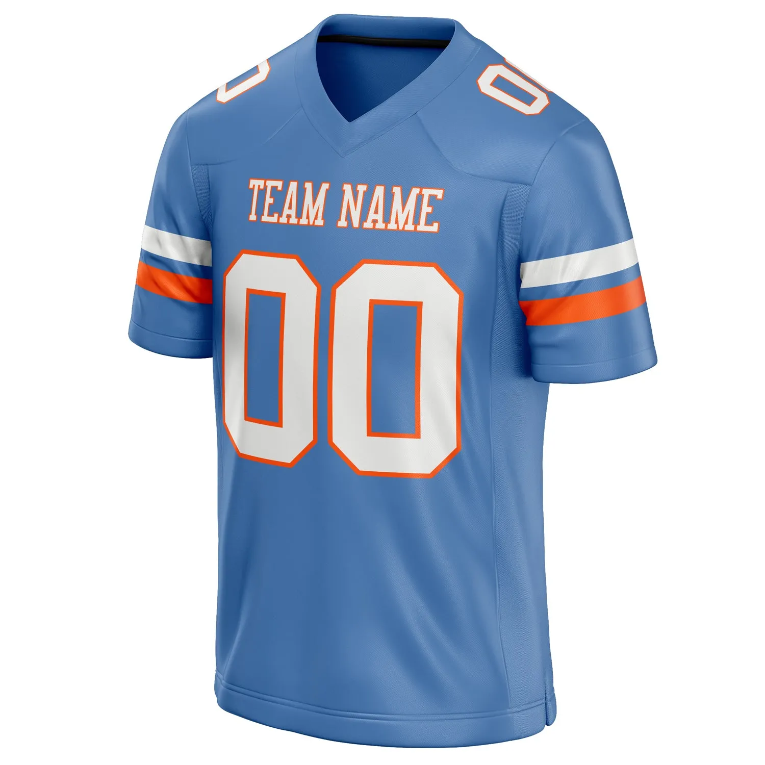 Custom Electric Blue White Solid Colour Football Jersey sold by Tailorly product image thumbnail 3