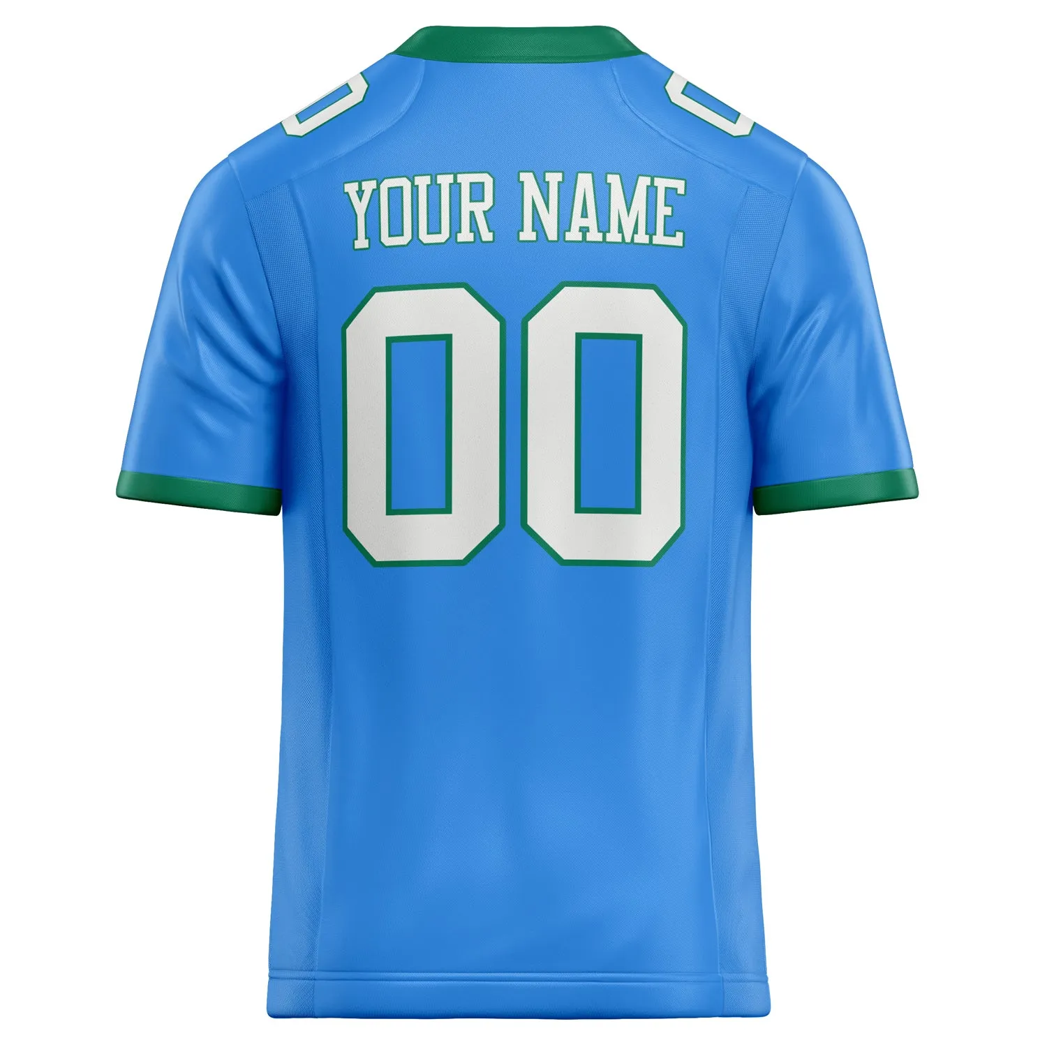 Custom Electric Blue White Solid Colour Football Jersey sold by Tailorly product image thumbnail 4