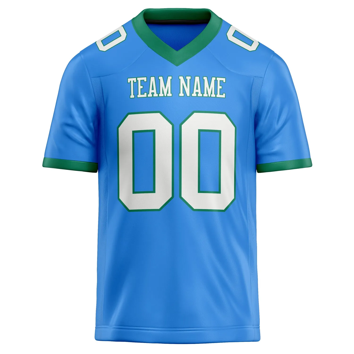 Custom Electric Blue White Solid Colour Football Jersey sold by Tailorly product image thumbnail 2