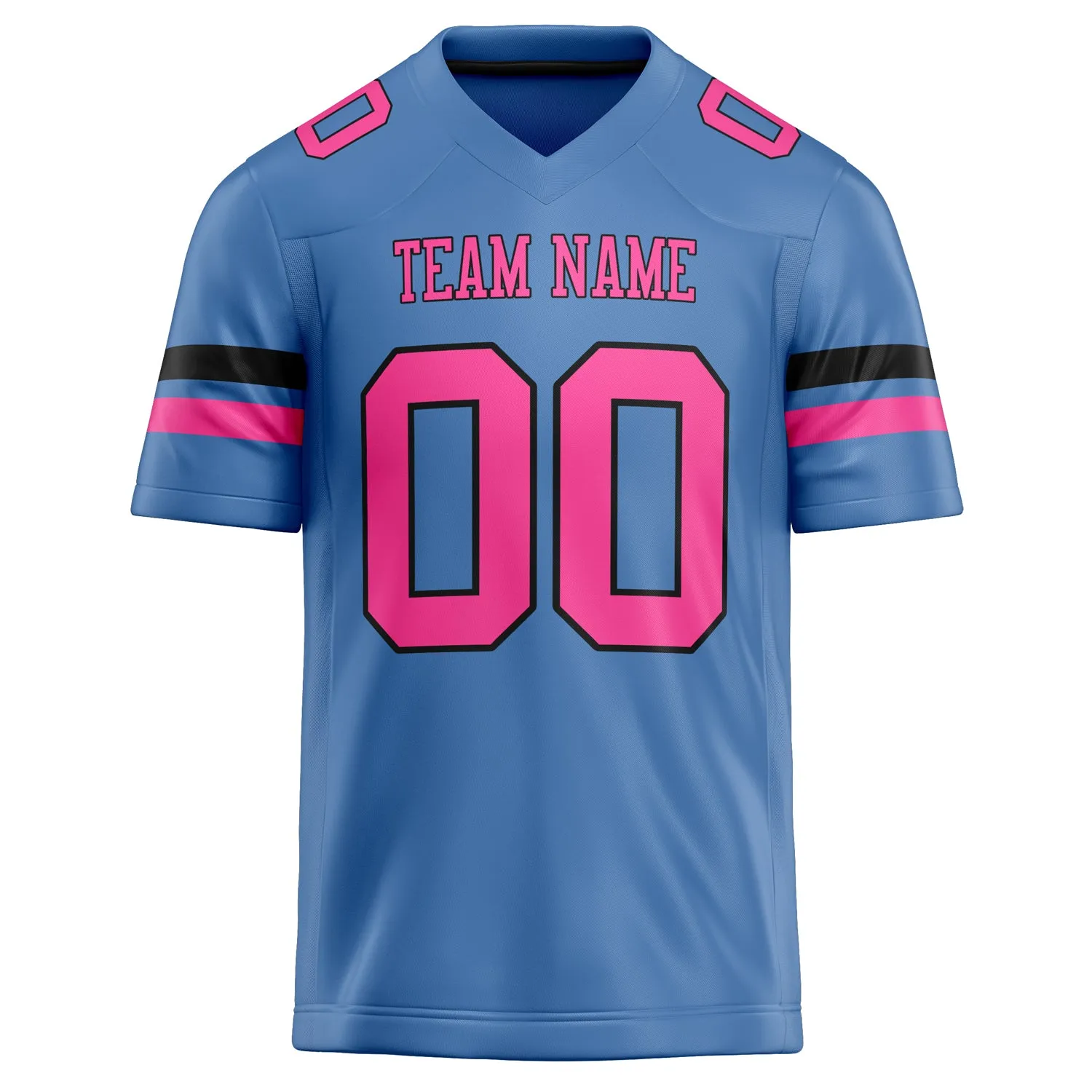 Custom Electric Blue pink Solid Colour Football Jersey sold by Tailorly product image thumbnail 2