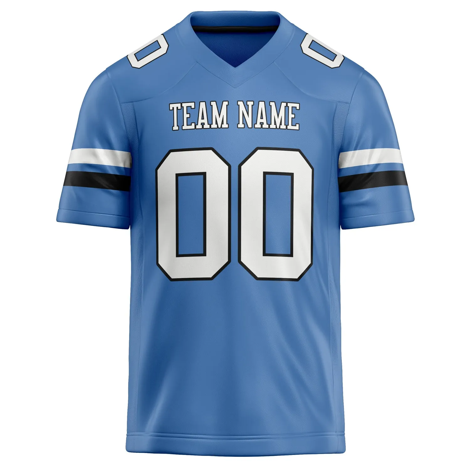 Custom Electric Blue White Solid Colour Football Jersey sold by Tailorly product image thumbnail 2
