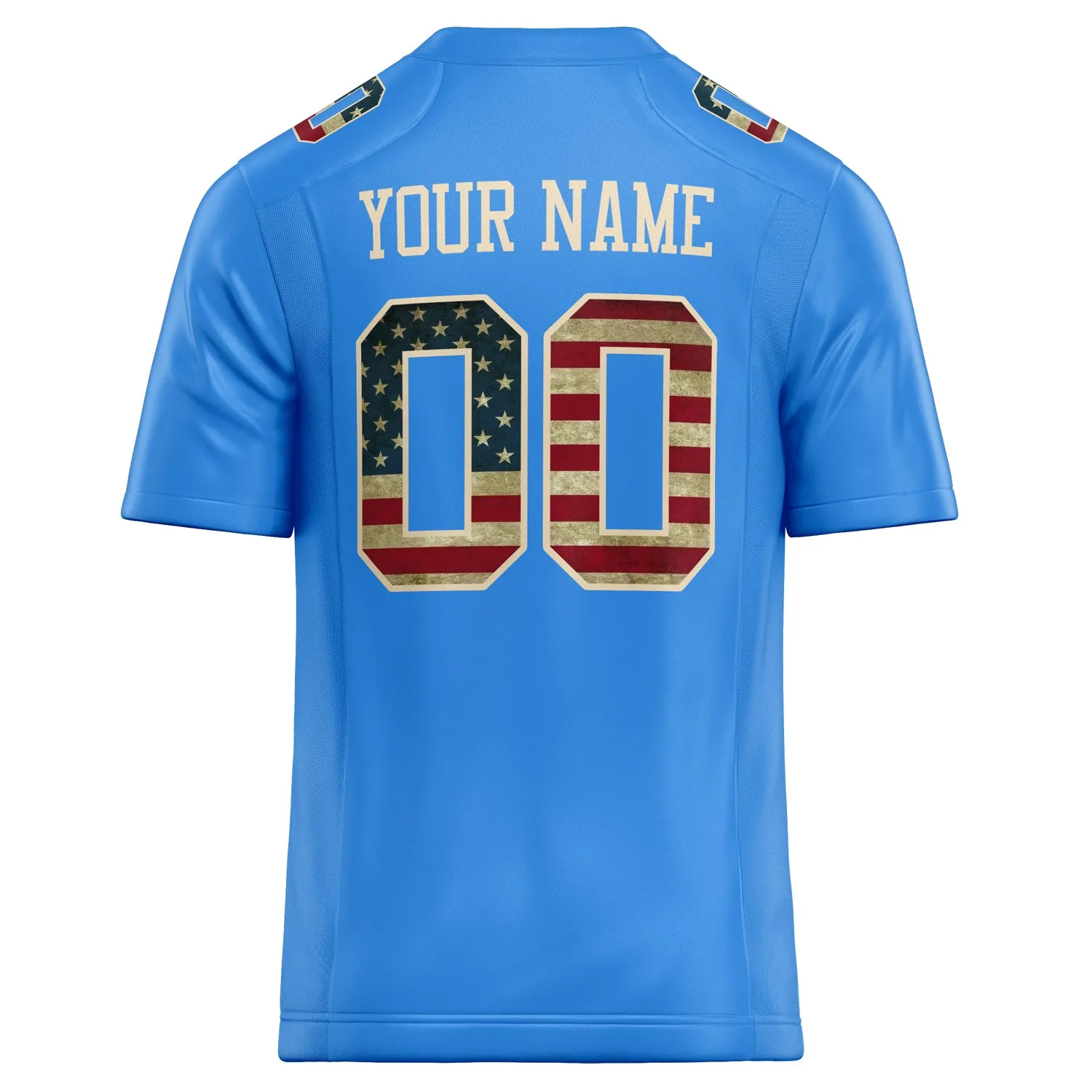 Custom Electric Blue cream Solid Colour Football Jersey sold by Tailorly product image thumbnail 4