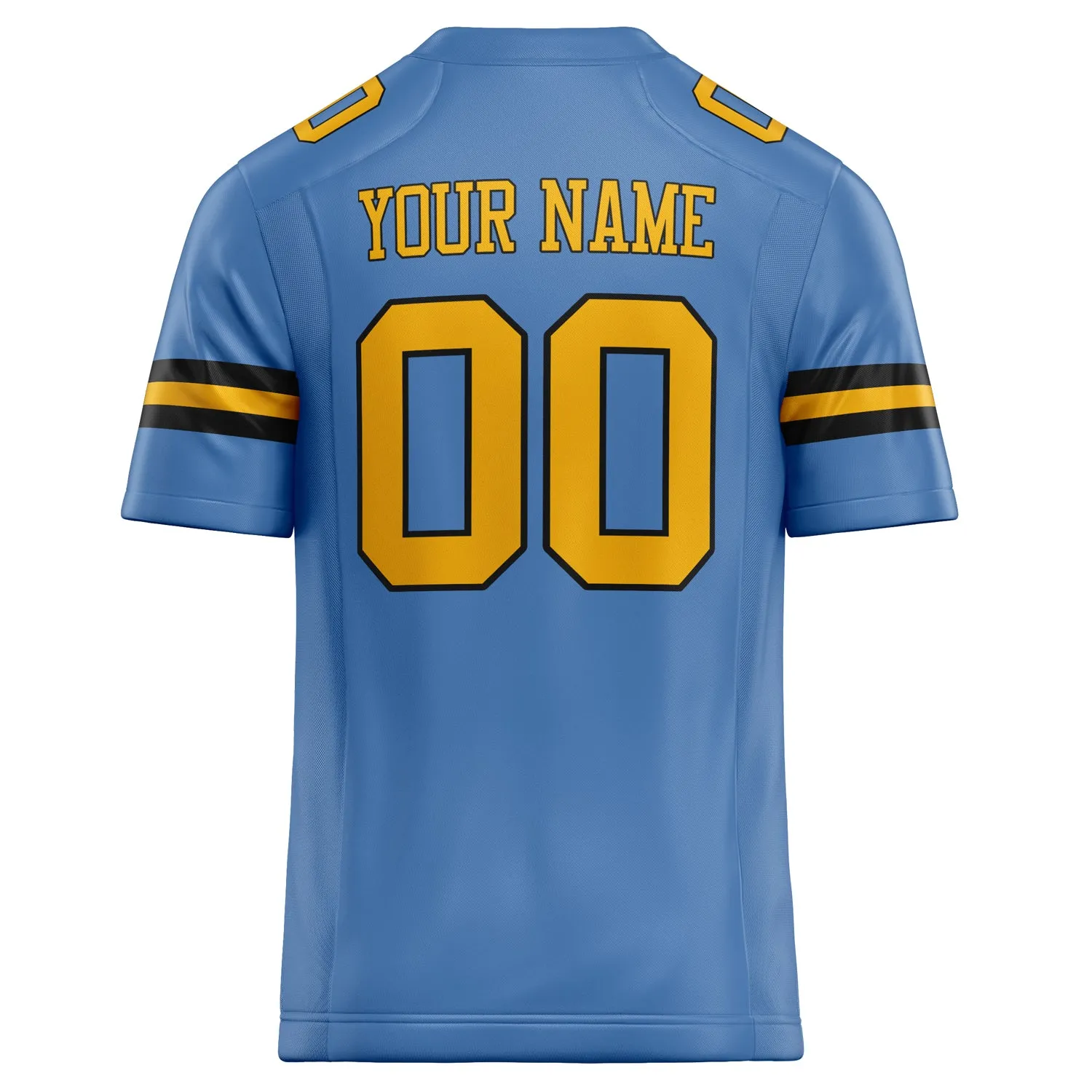 Custom Electric Blue gold Solid Colour Football Jersey sold by Tailorly product image thumbnail 4