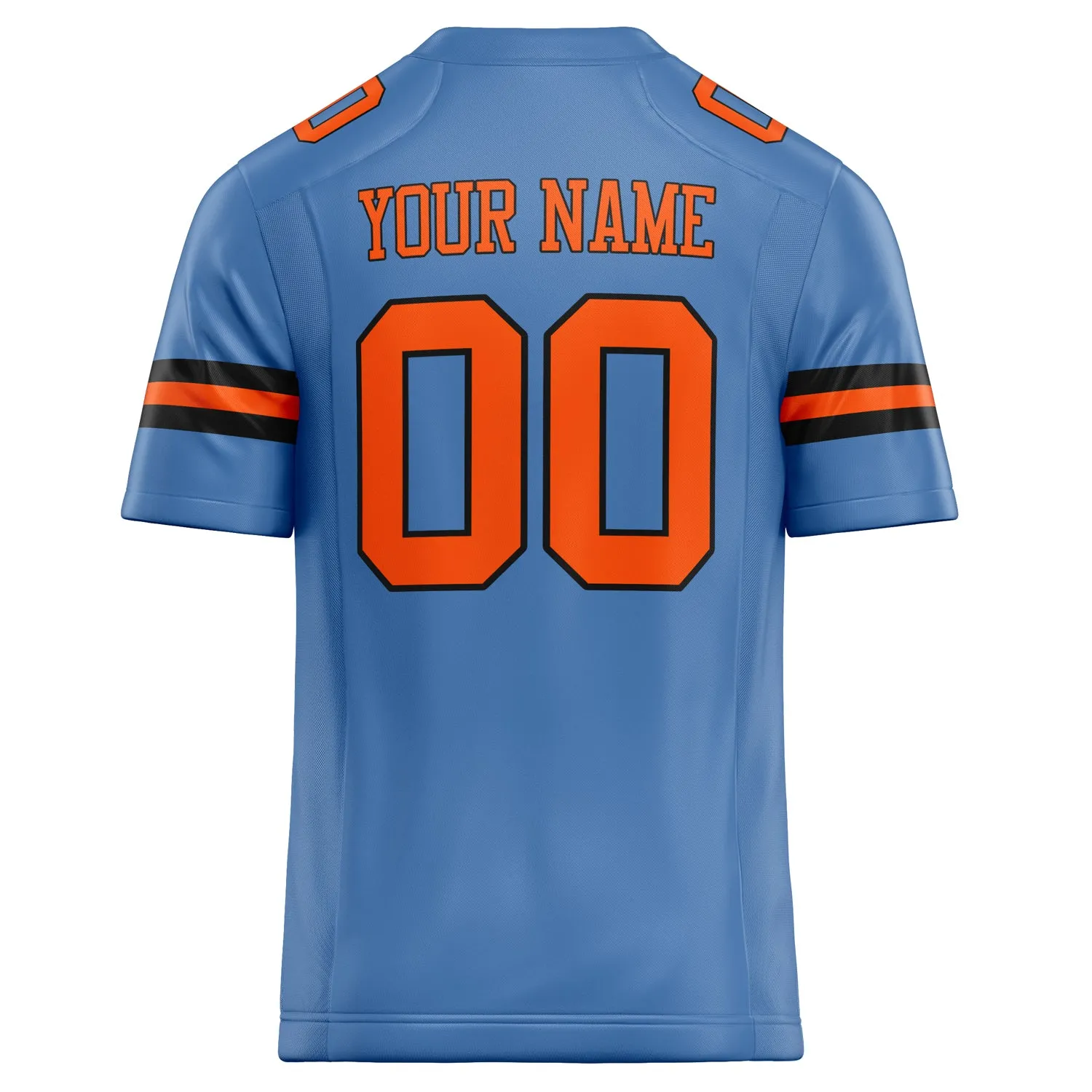 Custom Electric Blue orange Solid Colour Football Jersey sold by Tailorly product image thumbnail 4