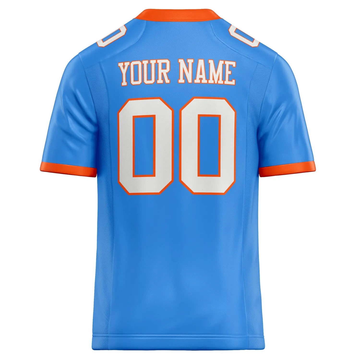 Custom Electric Blue White Solid Colour Football Jersey sold by Tailorly product image thumbnail 4