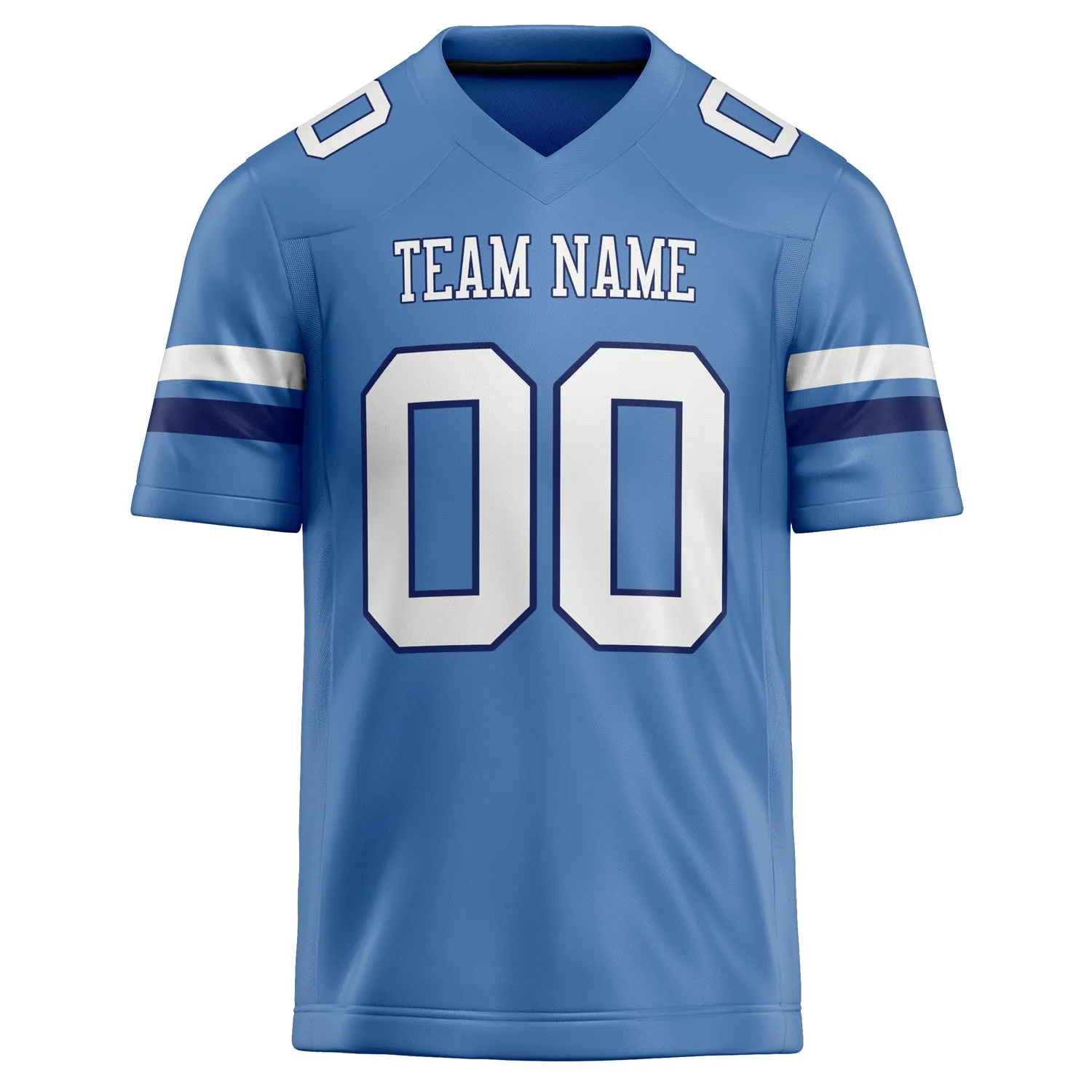 Custom Electric Blue White Solid Colour Football Jersey sold by Tailorly product image thumbnail 2