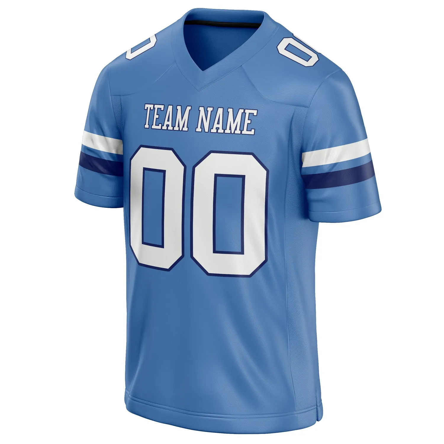 Custom Electric Blue White Solid Colour Football Jersey sold by Tailorly product image thumbnail 3