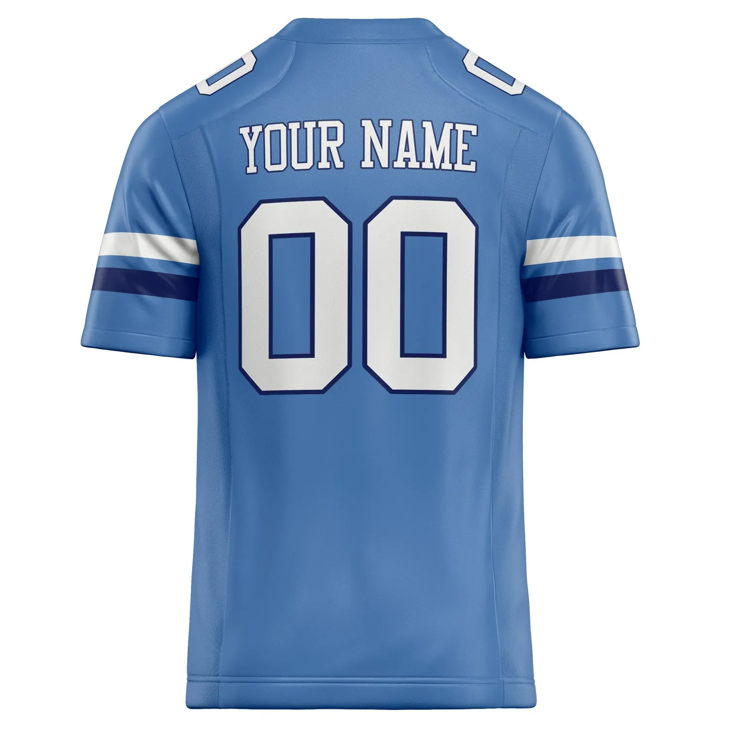 Custom Electric Blue White Solid Colour Football Jersey sold by Tailorly product image thumbnail 4