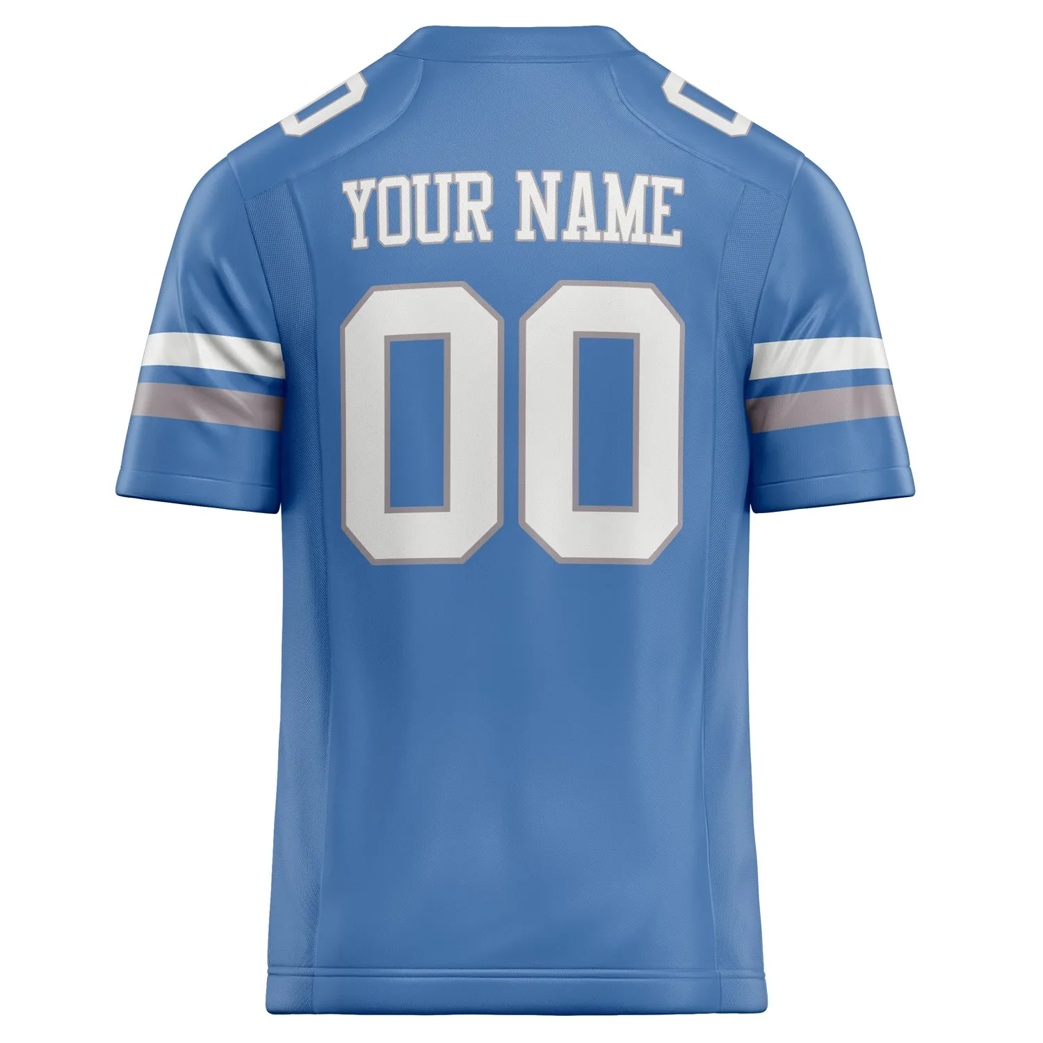 Custom Electric Blue White Solid Colour Football Jersey sold by Tailorly product image thumbnail 4