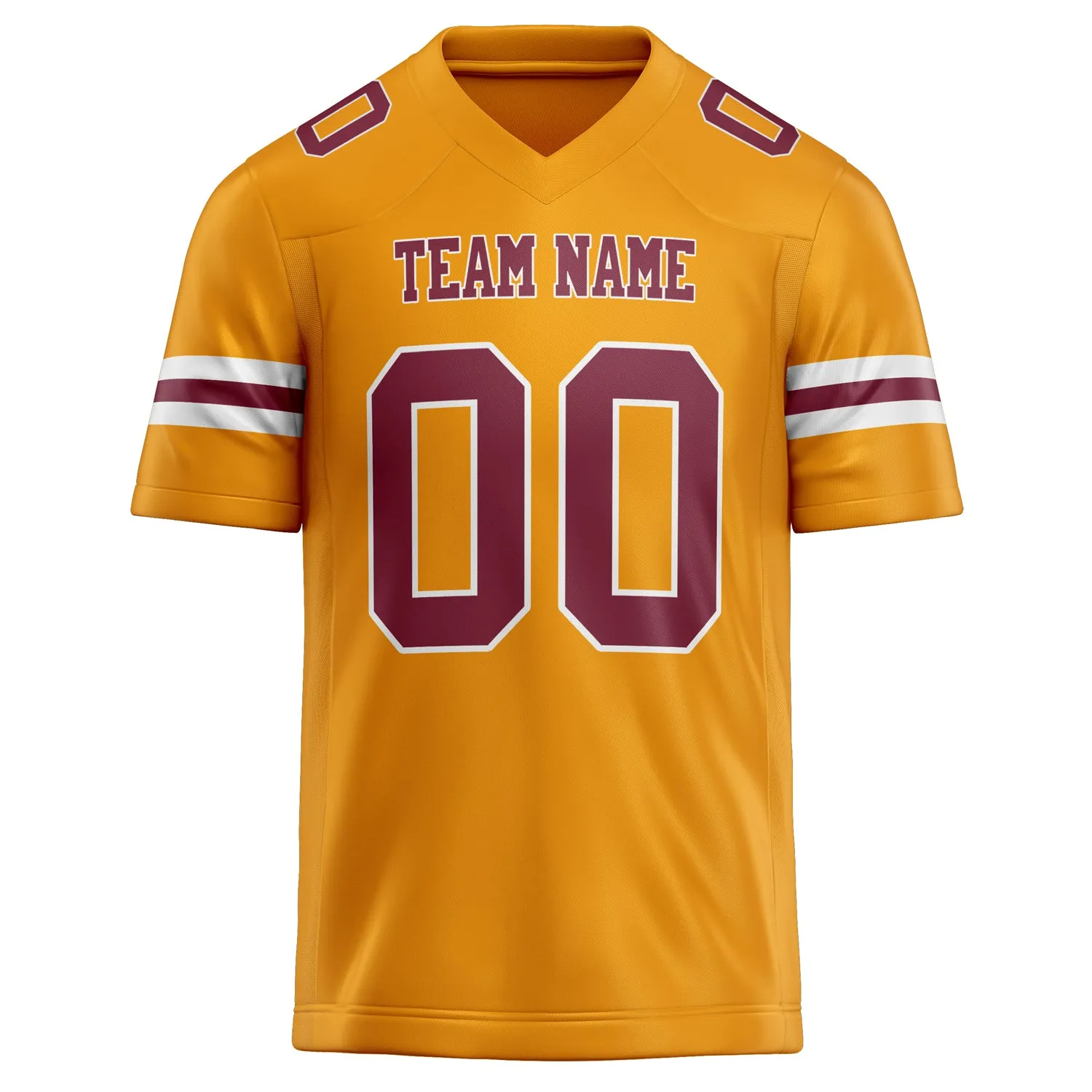 Custom Gold maroon Solid Colour Football Jersey sold by Tailorly product image thumbnail 2
