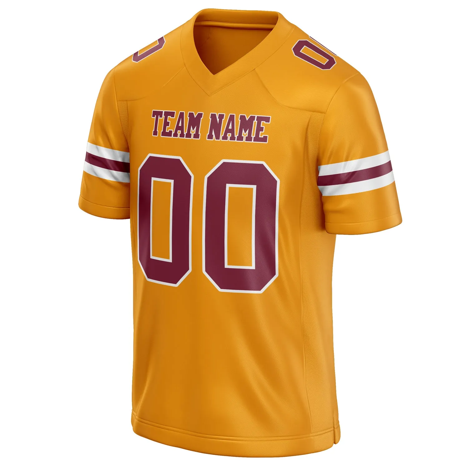 Custom Gold maroon Solid Colour Football Jersey sold by Tailorly product image thumbnail 3