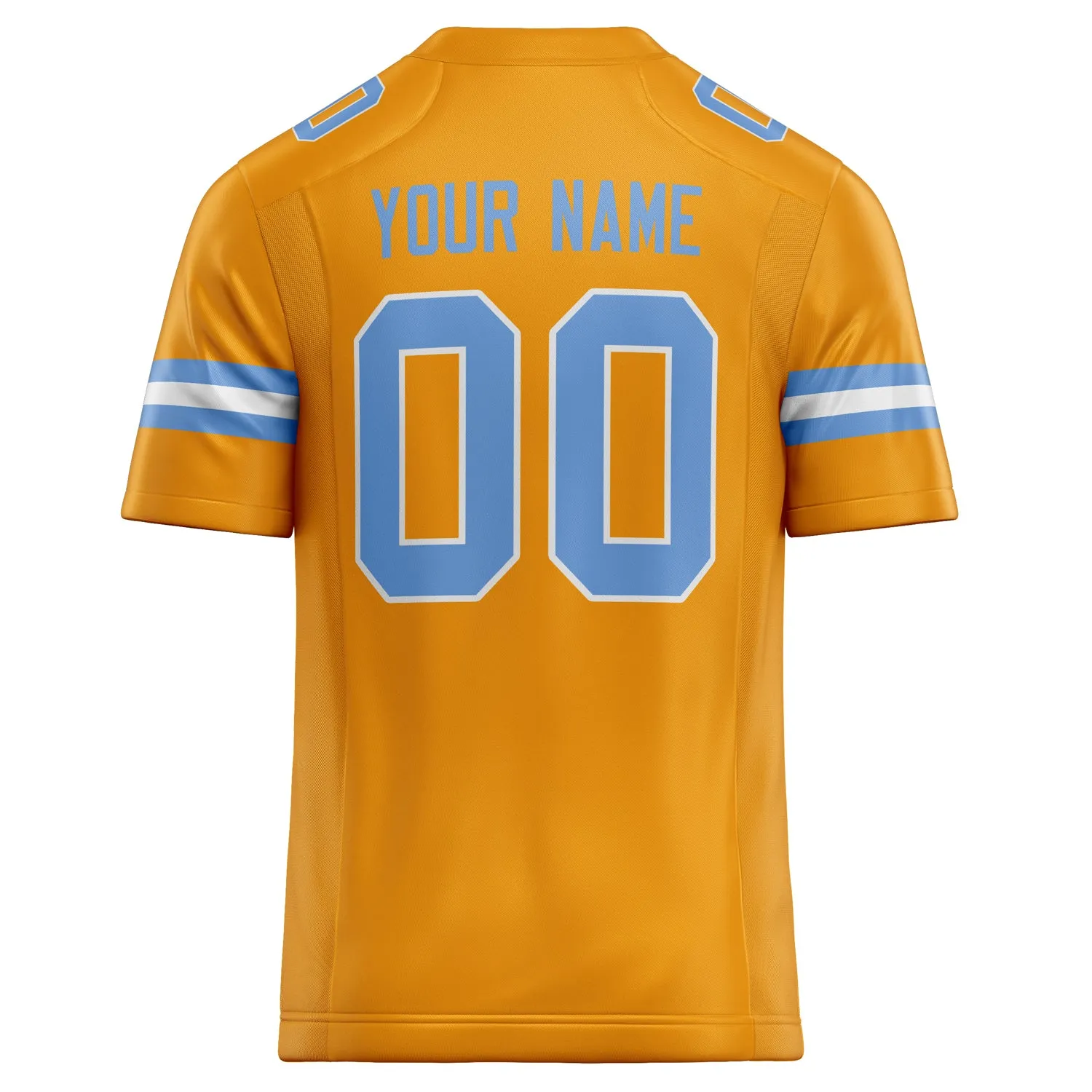 Custom Gold light blue Solid Colour Football Jersey sold by Tailorly product image thumbnail 4