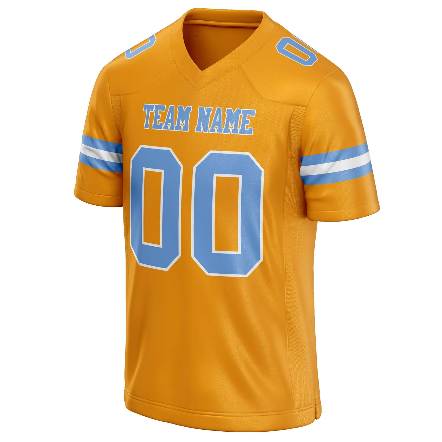 Custom Gold light blue Solid Colour Football Jersey sold by Tailorly product image thumbnail 3